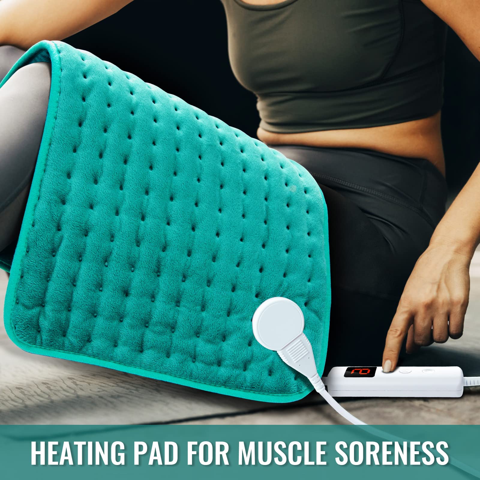 Electric Heating Pads for Back Neck Shoulder Pain Relief, Gifts for Women, Men, Mom, Dad, Christmas, Mothers Day, Fathers Day with Auto Shut Off & 6 Heat Settings, Moist Dry Heat Options