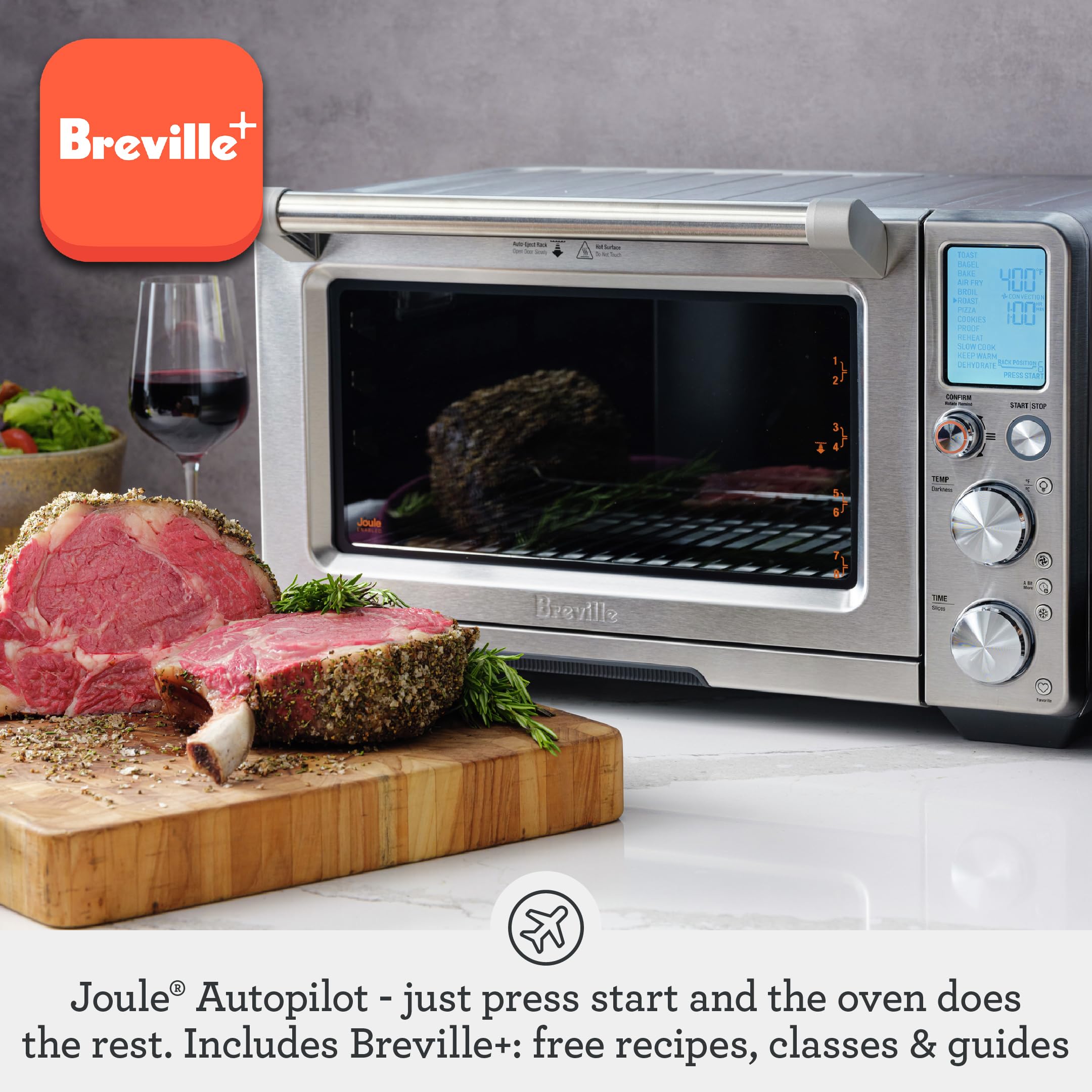 Breville Joule Smart Oven Air Fryer Pro BOV950BST, Black Stainless Steel