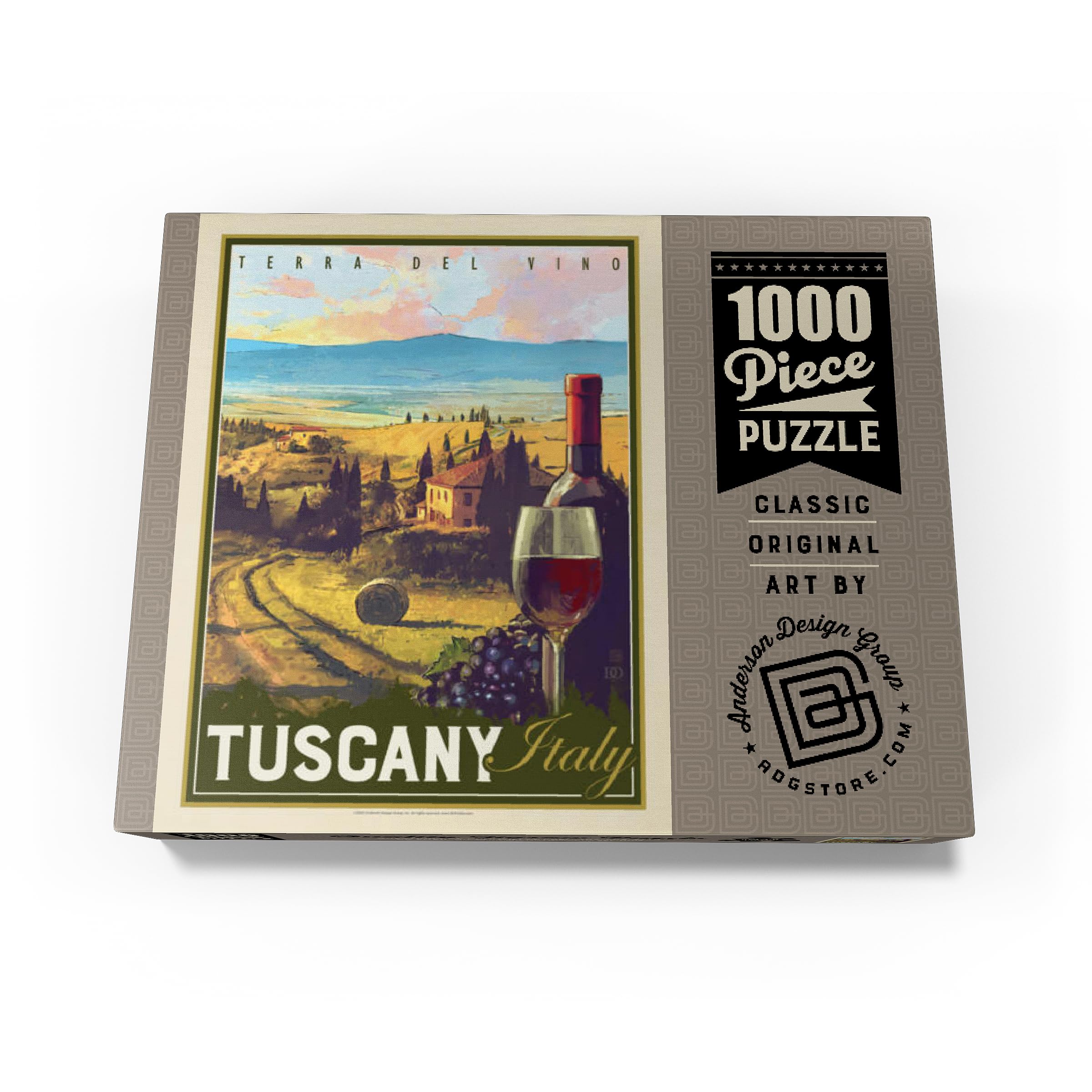 MyPuzzle Italy, Tuscany: Terra Del Vino, Vintage Poster - Premium 1000 Piece Jigsaw Puzzle for Adults