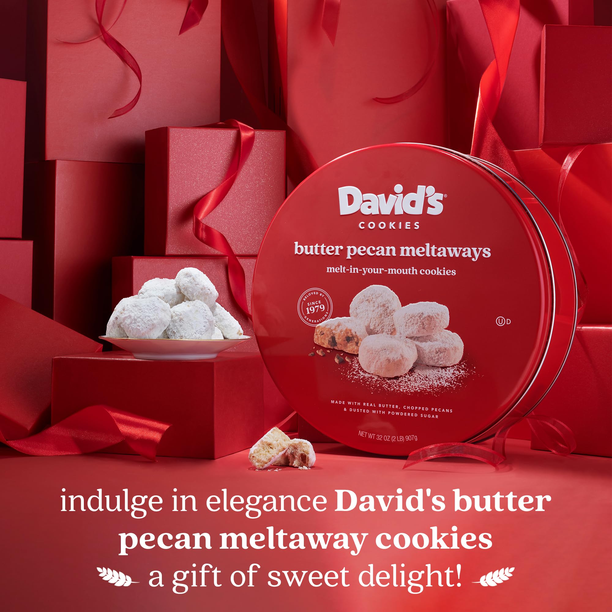 David's Cookies Butter Pecan Meltaways 907g