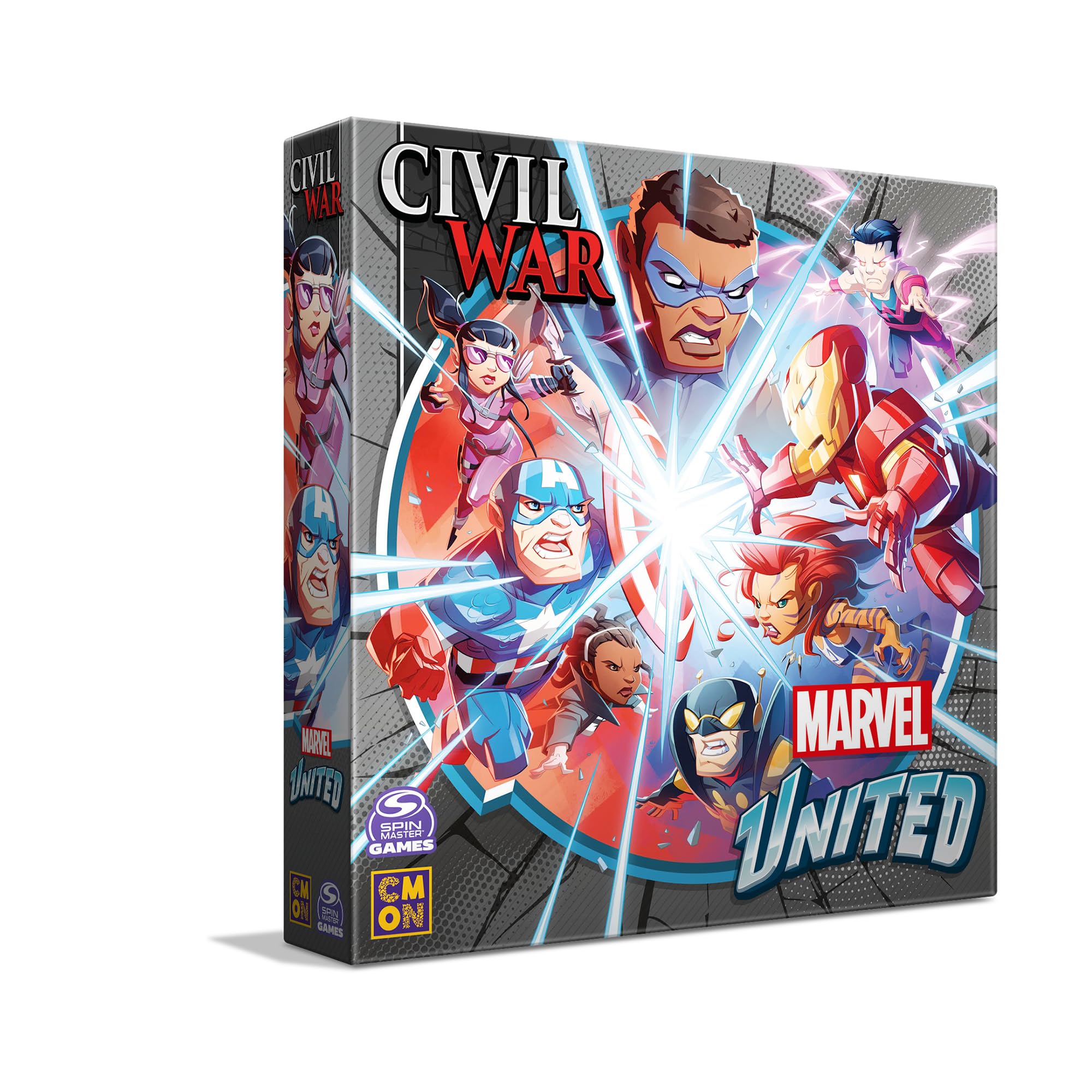 CMON Marvel United: Civil War Expansion - Tabletop Miniatures Strategy Game, Cooperative Superhero Game for Kids & Adults, Ages 14+, 2-6 Players, 45 Min Playtime, Made