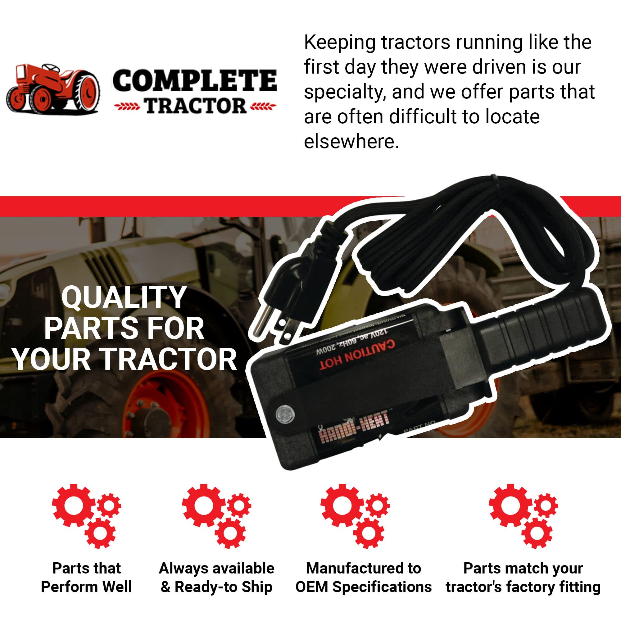 Complete Tractor 3009-1000 Magnetic Heater 200 Watt 110V 300-400 Degrees- 8 Sq. Inch Surface