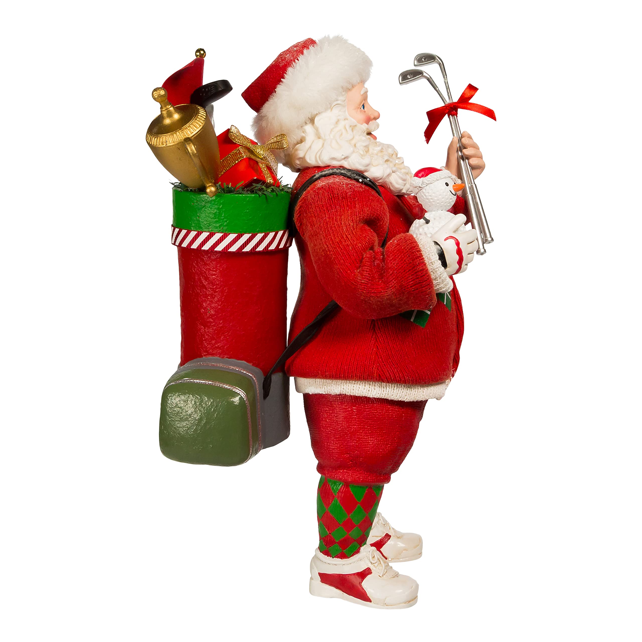 Kurt S. Adler 10.5-Inch Fabriché Golf Santa Table Piece