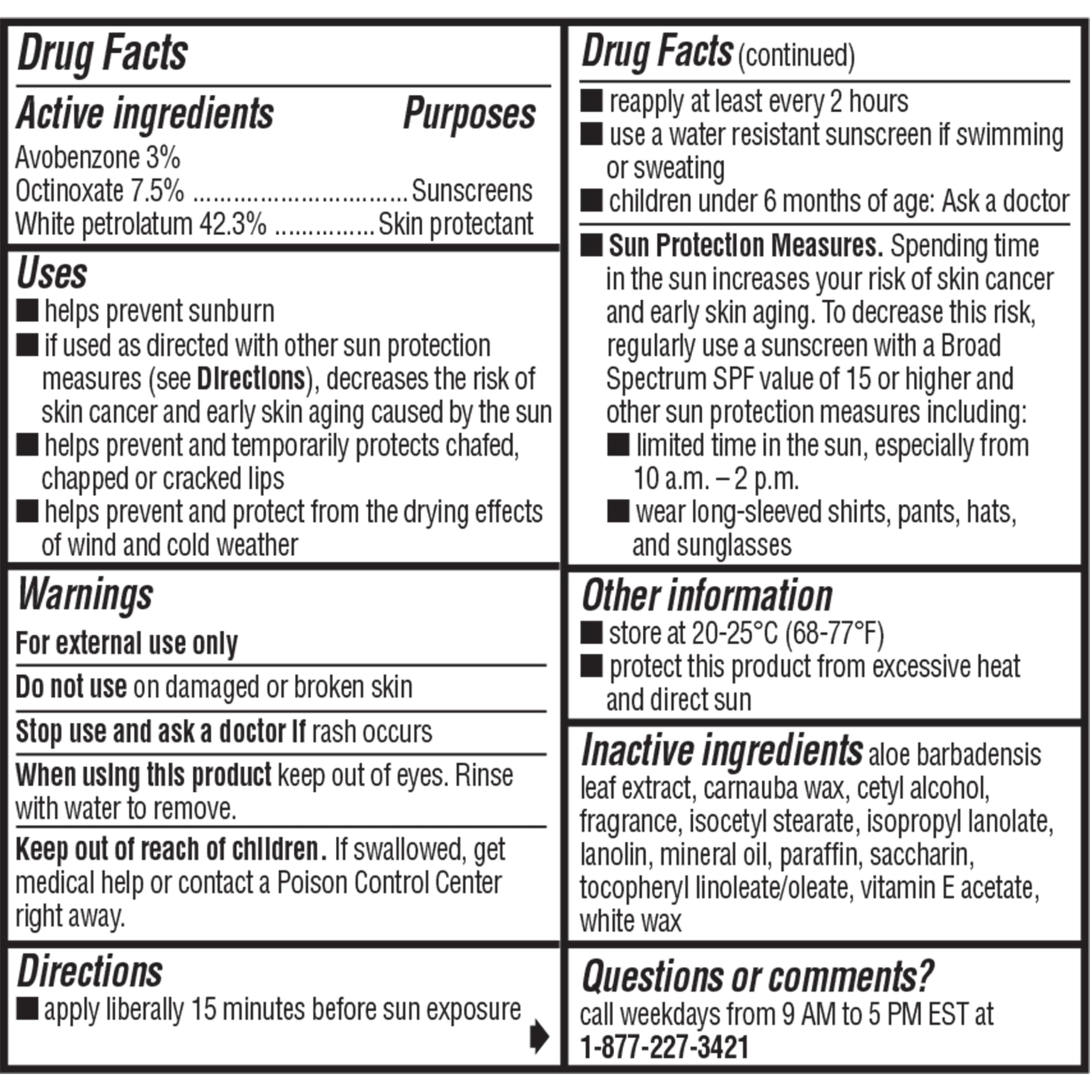 ChapStick Moisturizer Original Lip Balm Tubes, SPF 15 and Skin Protectant - 0.15 Oz, 3 Count (Pack of 1)