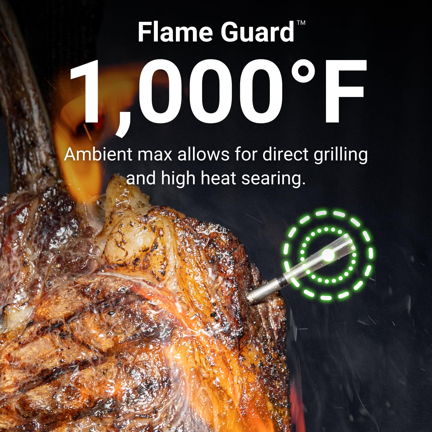 MEATER 2 Plus: Direct Heat Grilling at 1000°F, Smart Meat Thermometer, Bluetooth, 100% Waterproof, Precision Cooking, Multi Sensors, Certified Calibration, for BBQ/Grill/Kitchen