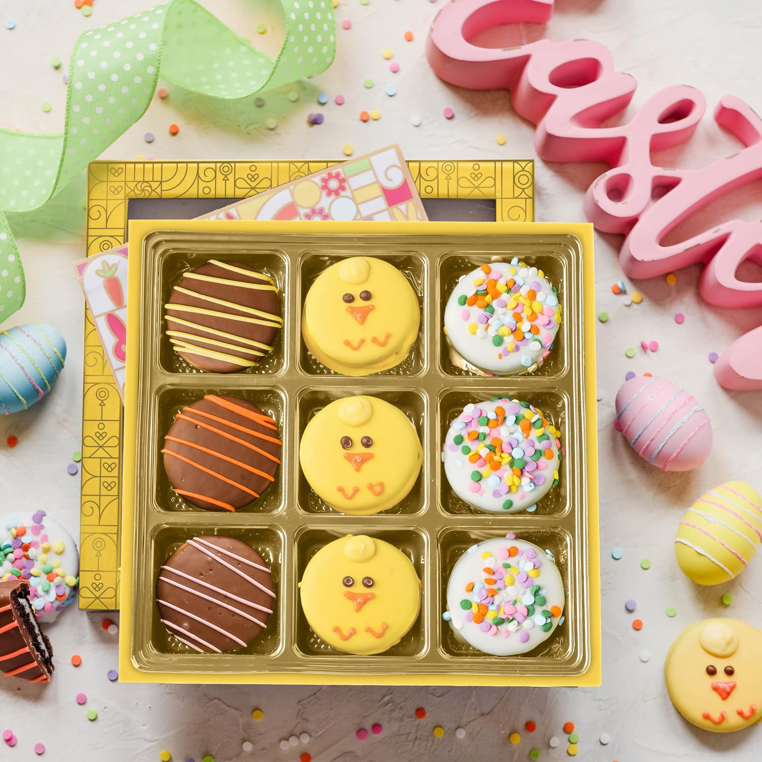 Easter Gift Baskets, Cookie Snack Variety Holiday Gifts, Spring Chocolate Gift Assortment, Unique Food Treats for Family Holiday Ideas, Bonnie & Pop