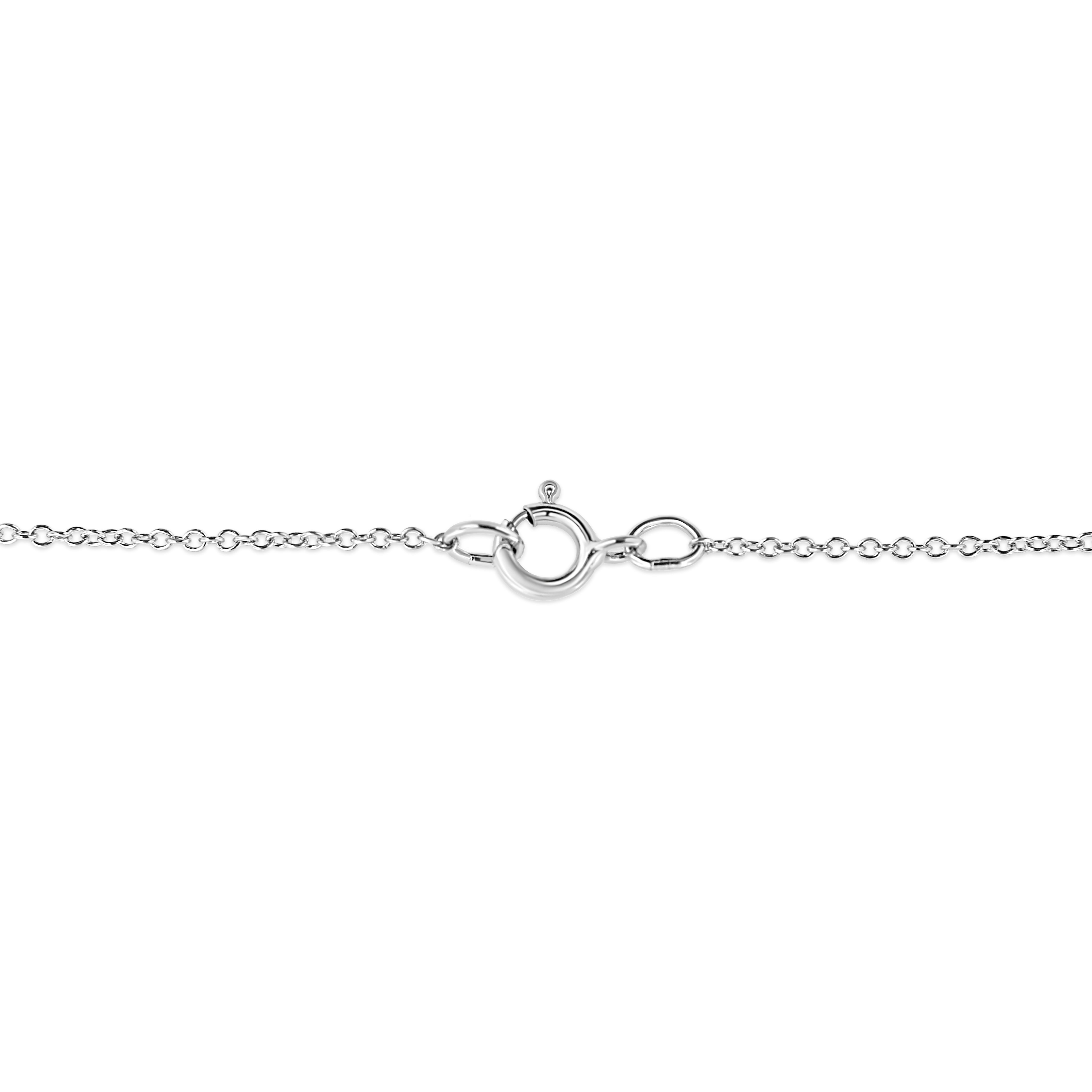 .925 Sterling Silver Diamond Accent Sunburst Milgrain 18" Pendant Necklace (I-J Color, I1-I2 Clarity)
