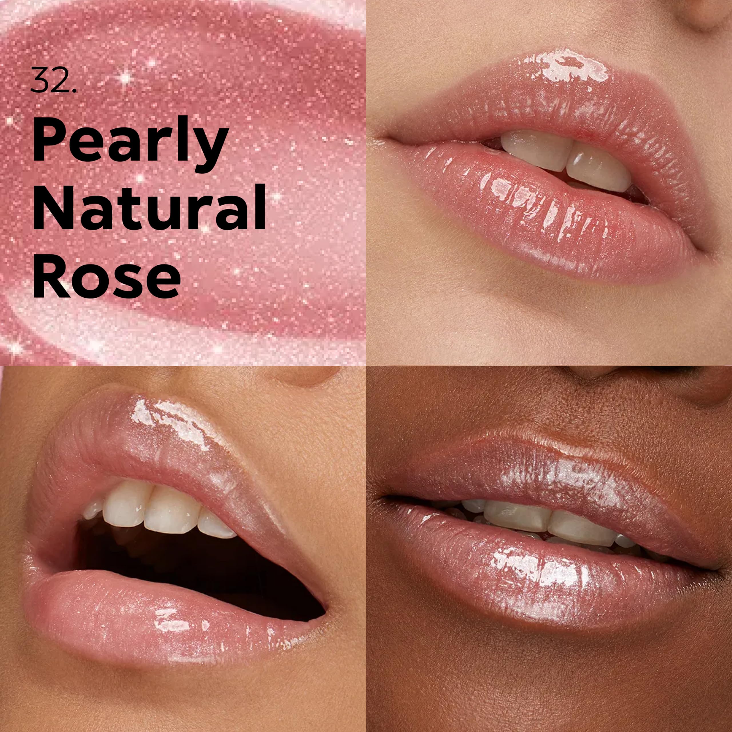 KIKO Milano 3D Hydra Lip Gloss – High Shine, Hydrating, Plumping, Non-Sticky, Moisturizing Lip Makeup – 32 Pearly Natural Rose – 6.5ml