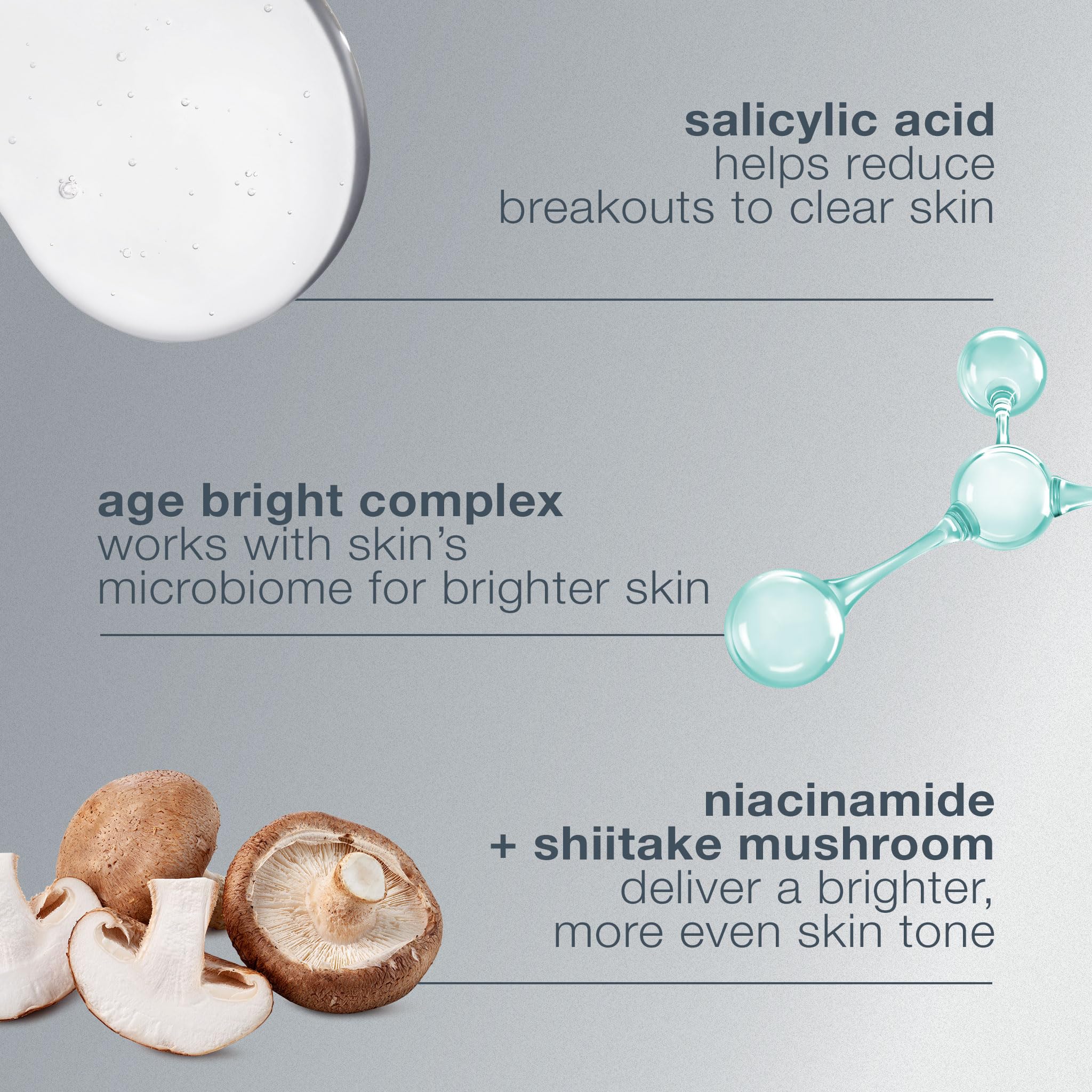 Dermalogica Age Bright Clearing Serum (1 Fl Oz) Anti-Aging Face Serum with Salicylic Acid - Promotes Smoother, Clearer, Brighter, and More Even Skin