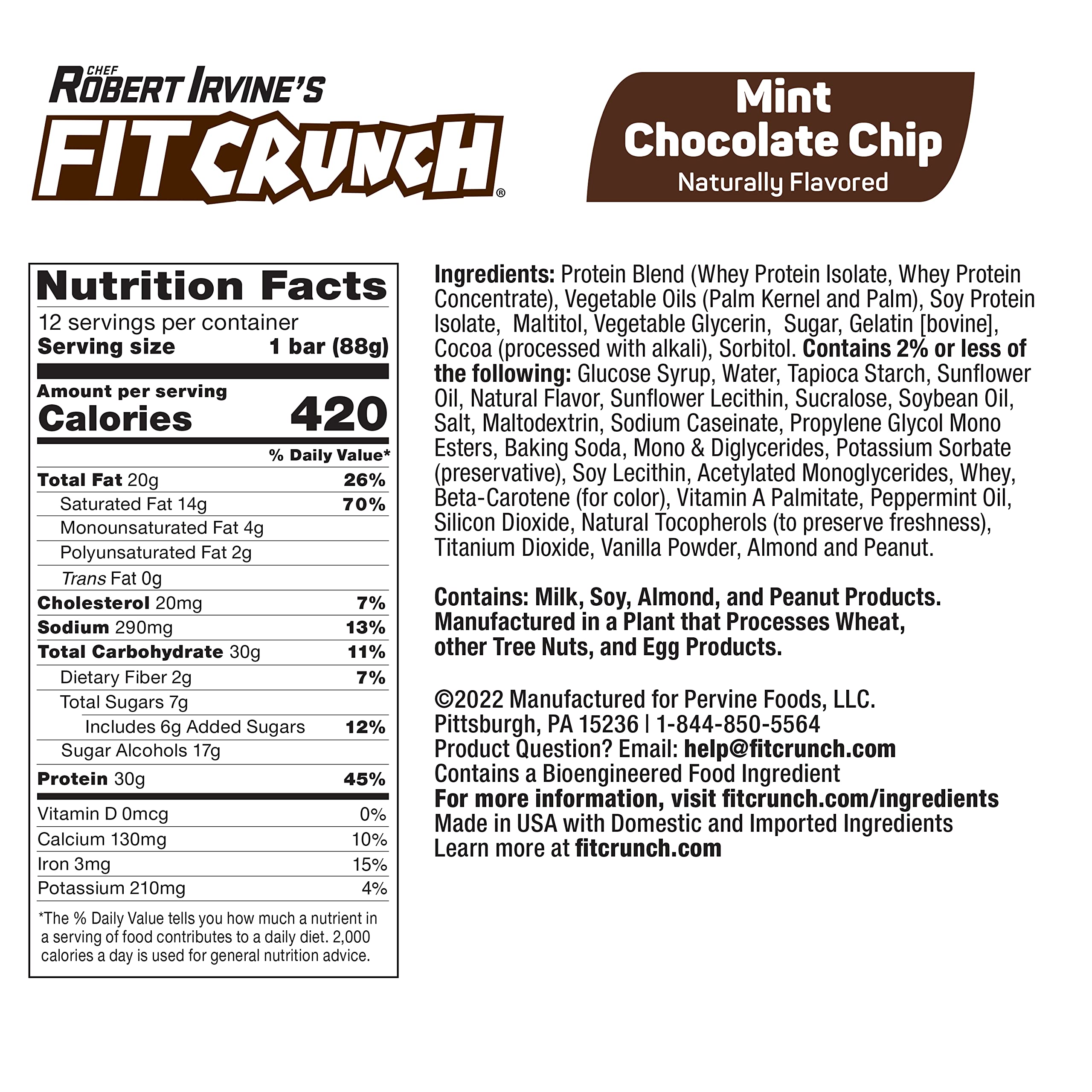 FITCRUNCH Full Size Protein Bars, 6-Layer Baked Bar, 6g of Sugar, Gluten Free & Soft Cake Core (12 Bars, Variety Pack)