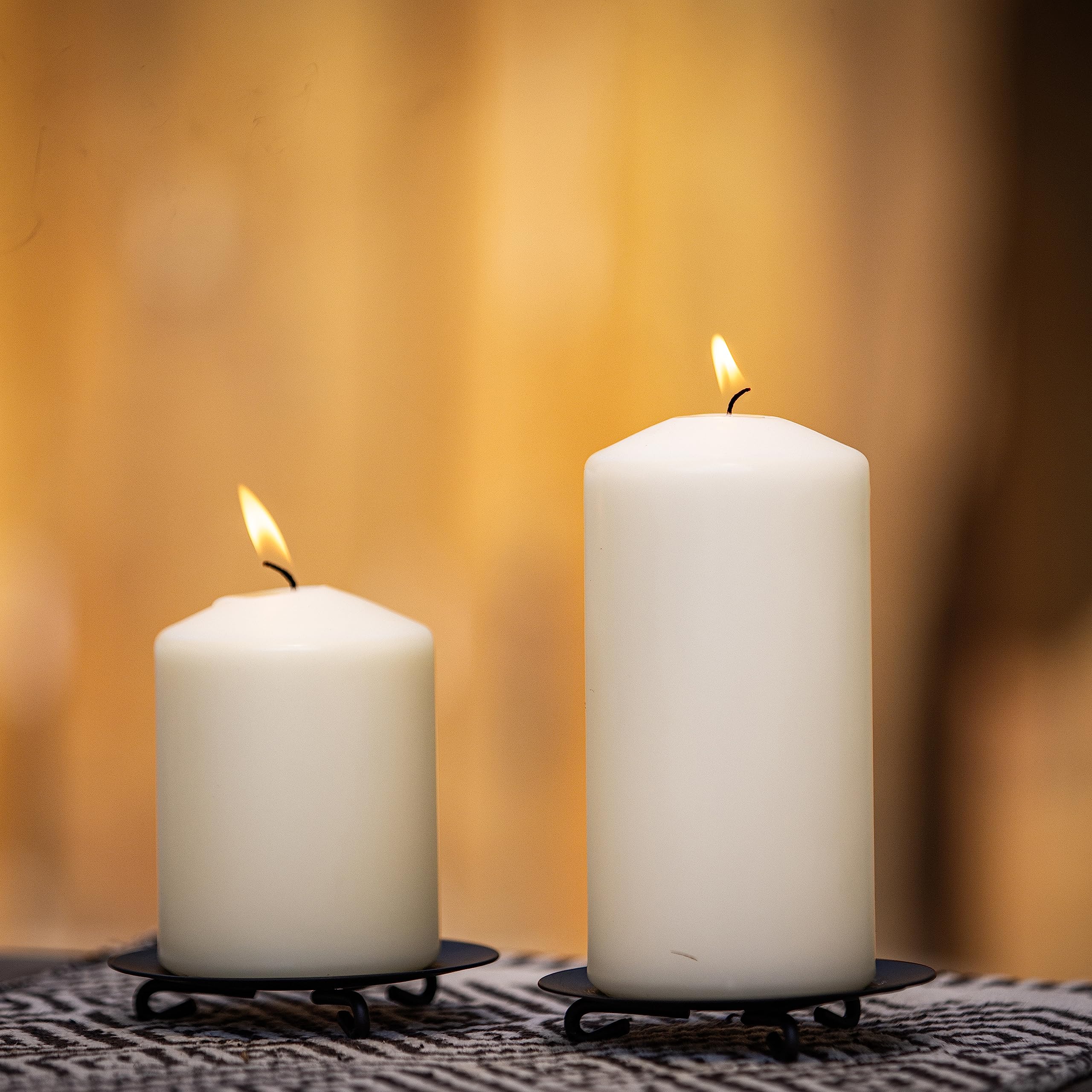 Stonebriar Tall 3x6 Inch Unscented Pillar Candles,White, 6 count