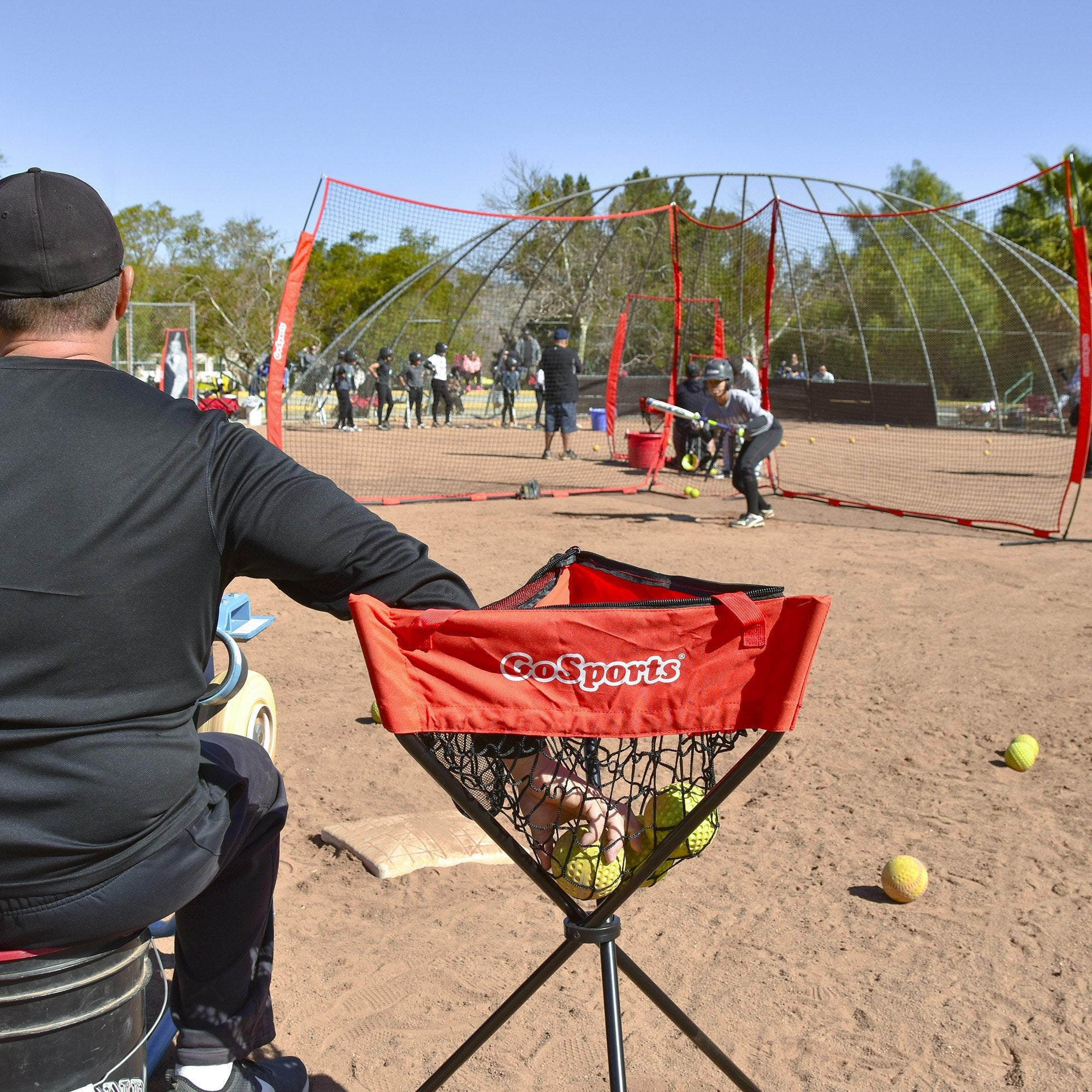 GoSports Baseball & Softball Ball Caddy with Carrying Bag