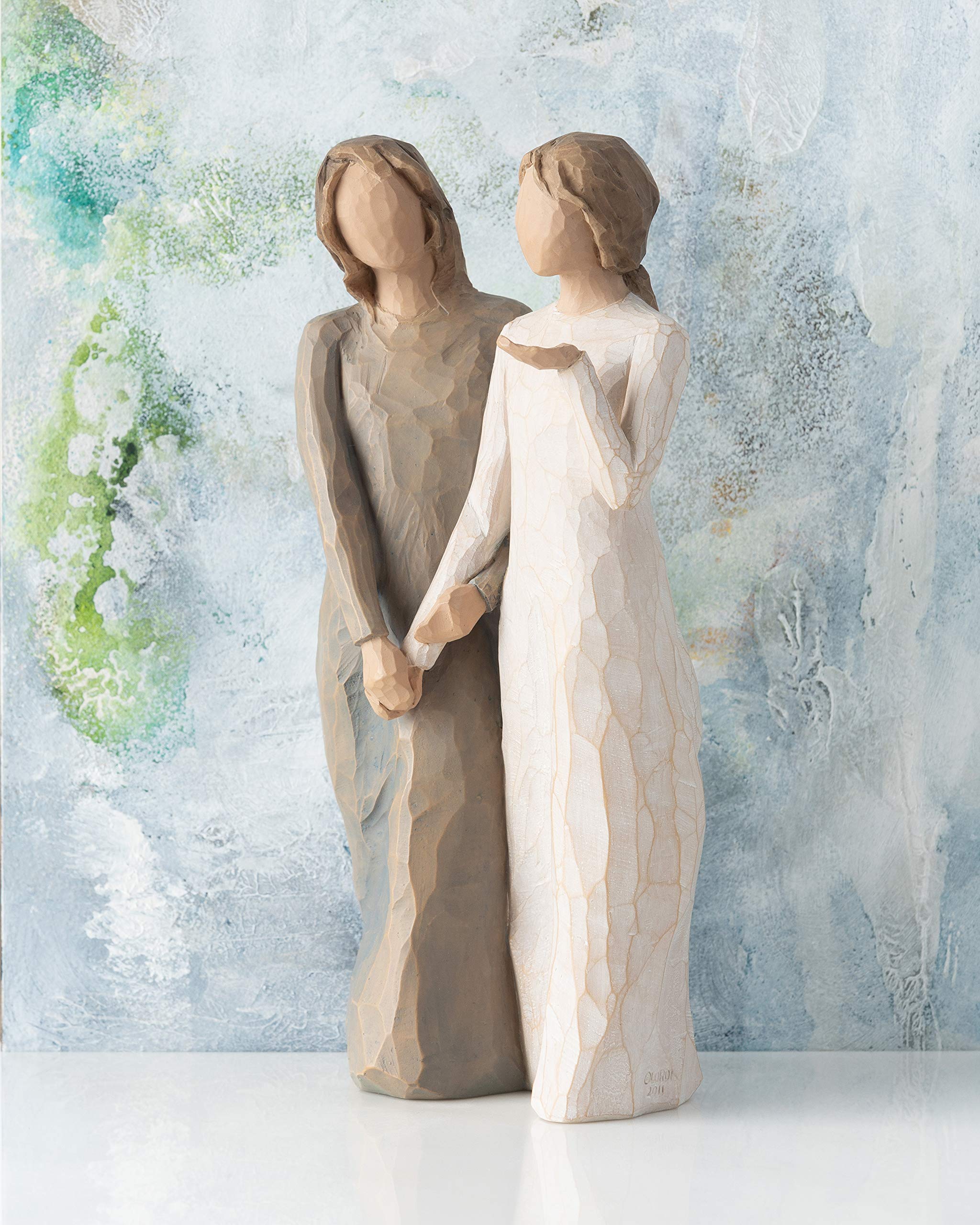 Willow Tree My Sister, My Friend, Walk with me. and Along The Way, We'll Share Everything, A Gift to Celebrate Supportive Friendships Among Women, Sisters, Co-Workers, Sculpted Hand-Painted Figure