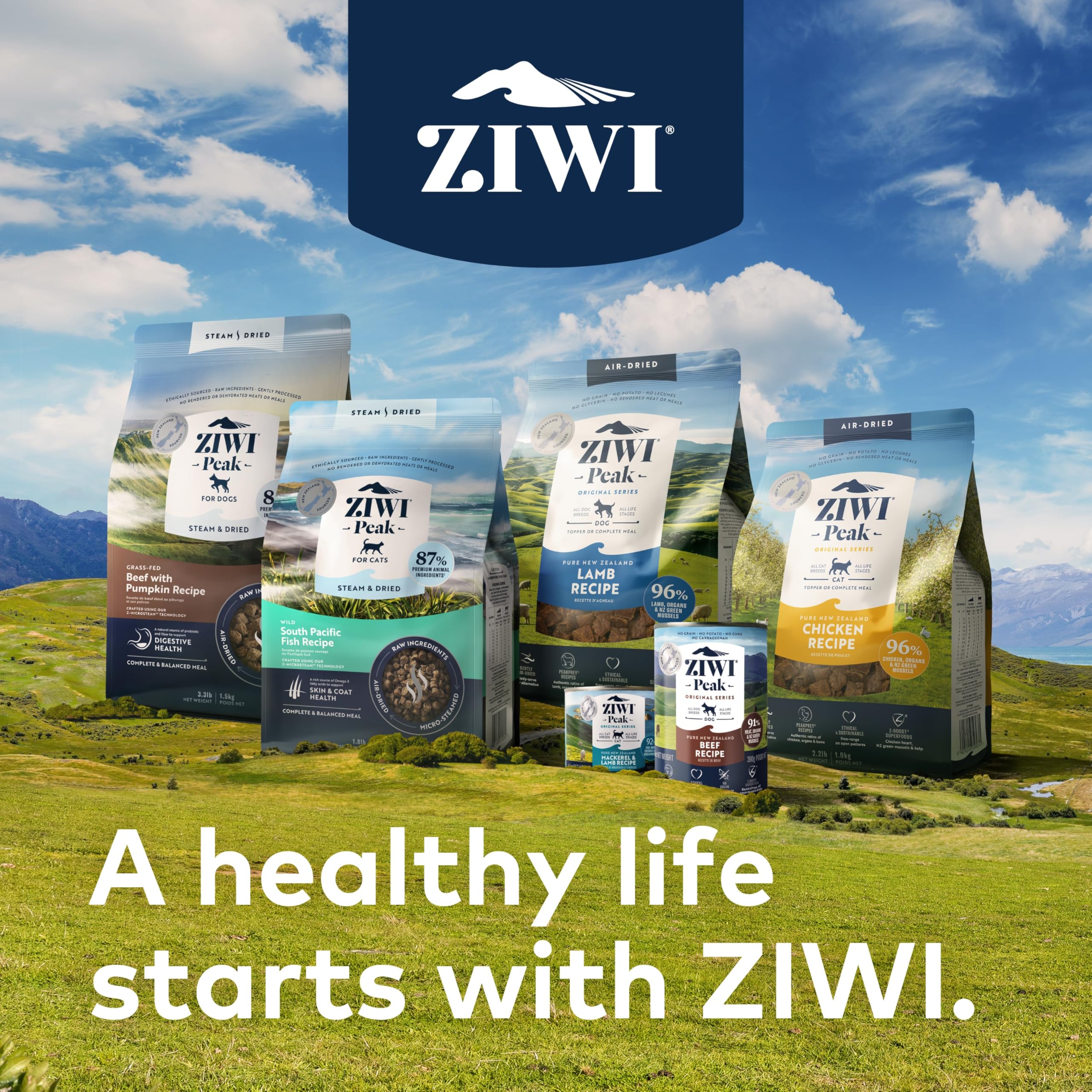 ZIWI Peak Air-Dried Dog Food – Mackerel & Lamb - All Natural, High Protein, Grain Free, Limited Ingredient w/ Superfoods (140.8oz)