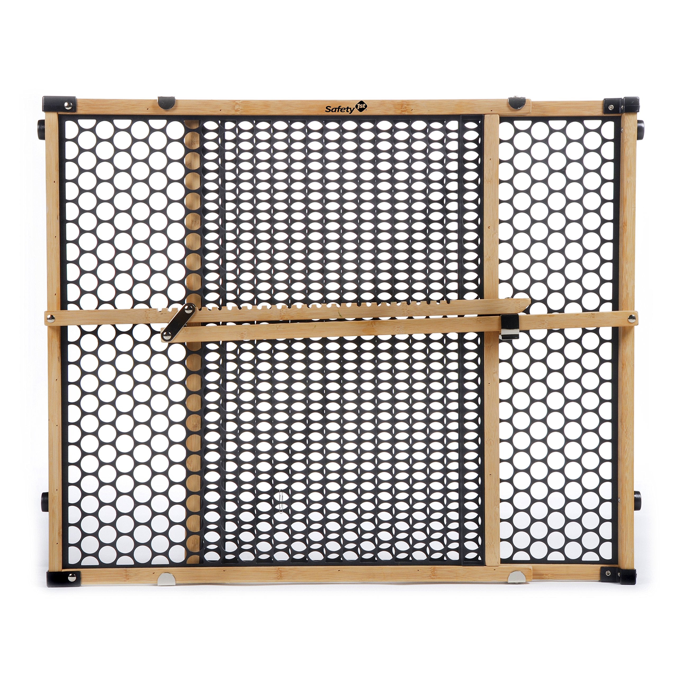 Safety 1st Eco-Friendly Nature Next Bamboo Baby Gates for Doorways, No Drill Baby Gate with Door, Dog Gates, Fits 28"-42", 24" High, Bamboo and Black