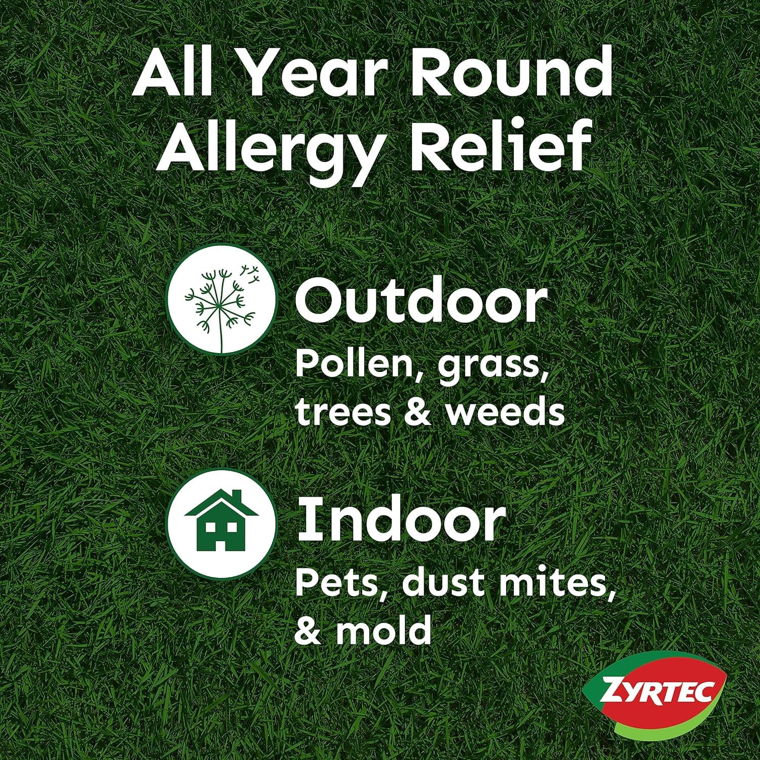 Zyrtec 24 Hour Indoor & Outdoor Allergy Liquid Gels, Antihistamine Capsules with Cetirizine Hydrochloride for All-Day Allergy Relief, 40 ct ( Pack of 2)