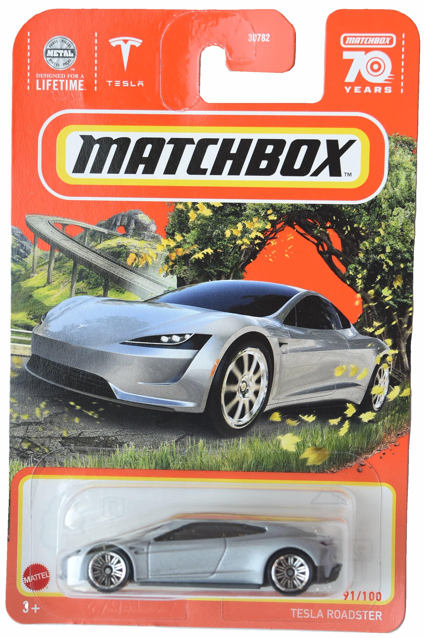 Matchbox Tesla Roadster, Silver 91/100