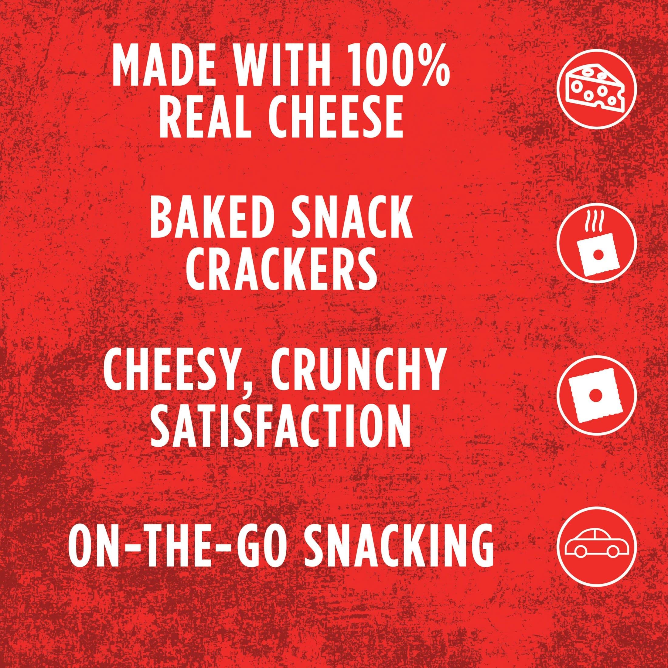 Cheez-It Cheese Crackers, Baked Snack Crackers, Lunch Snacks, Original, 20oz Box (20 Packs)