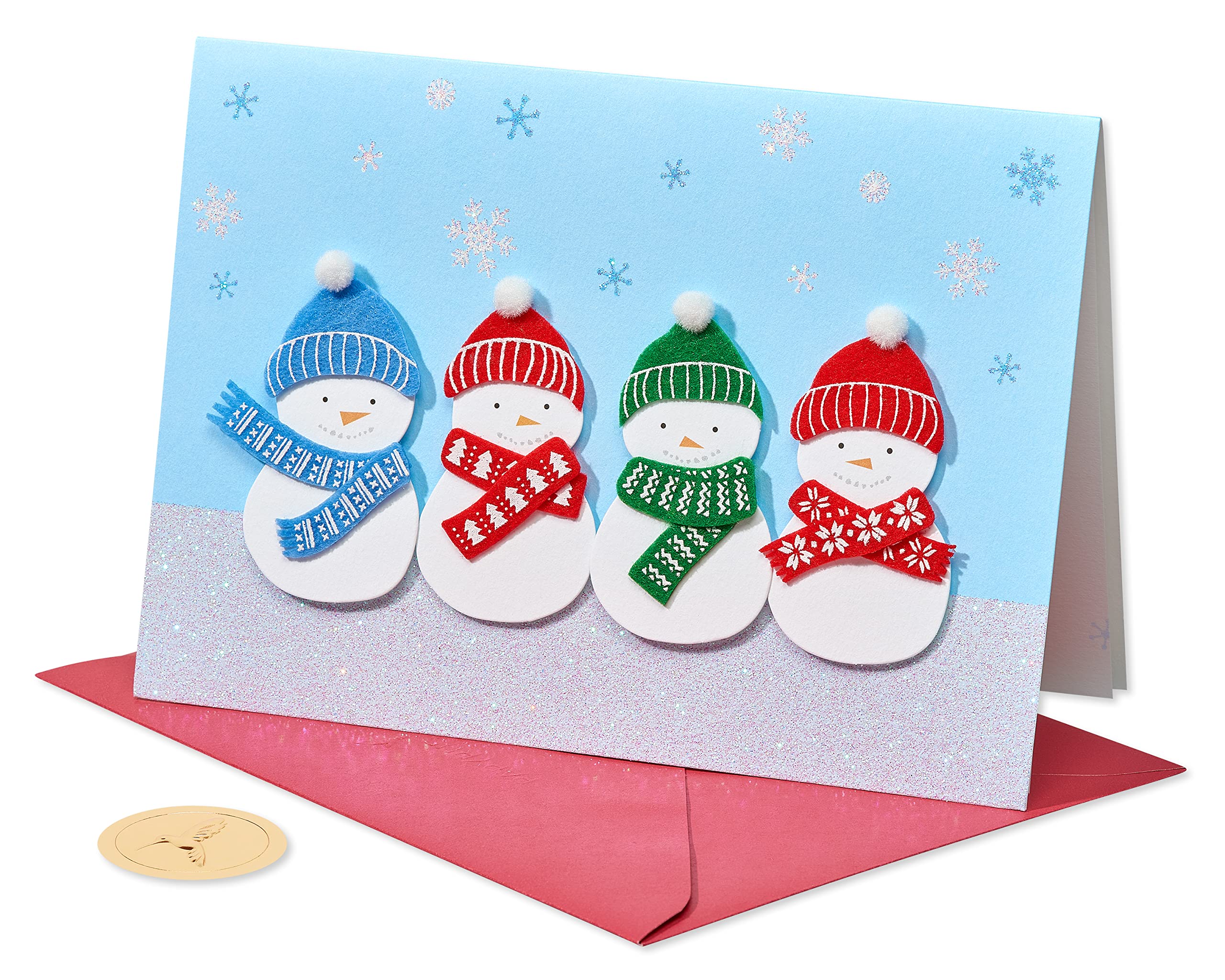 Papyrus Holiday Cards Boxed with Envelopes, Warmest Wishes, Snowmen (8-Count)