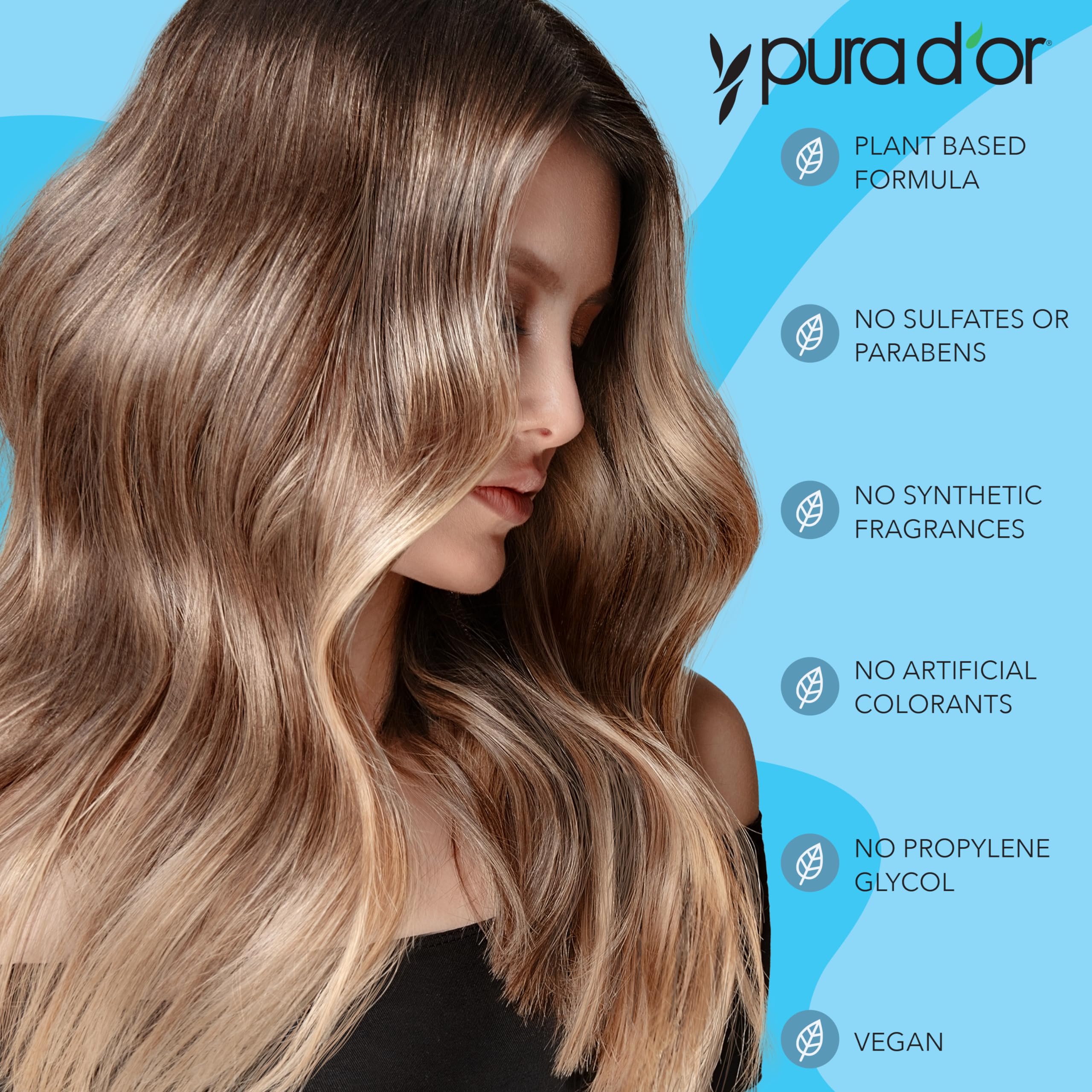 PURA D'OR Hair Thinning Therapy Biotin Shampoo - CLINICALLY TESTED Effective Results, Herbal Blend Hair Thickening Products Women & Men, Color Safe Routine Shampoo, LAVENDER VANILLA Scent 16 Oz