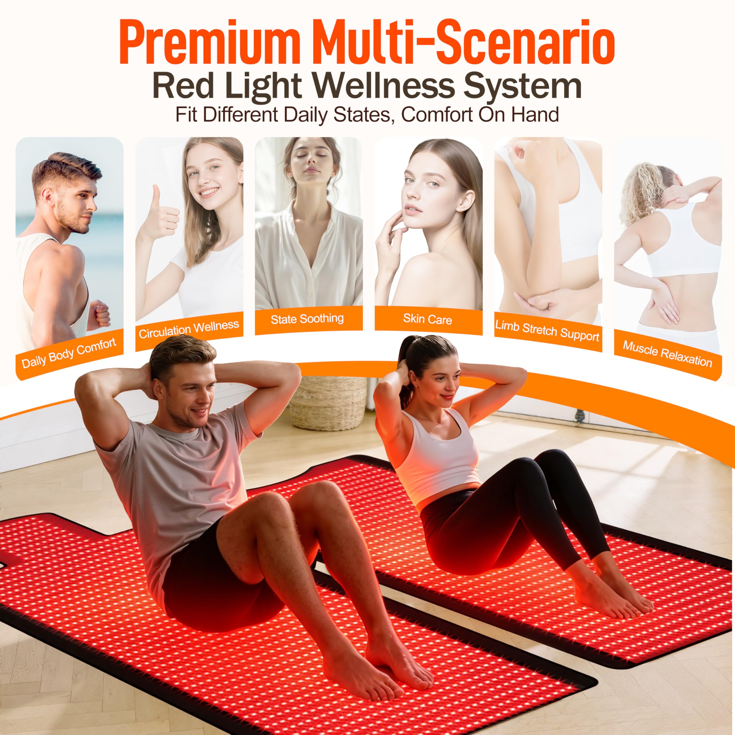 Red Light Therapy Mat Full Body 2026 Upgrade, 2570 LEDs, 74.6"x33.3" Large Sleeping Bag Blanket, Soft Leather, Adjustable Timer, Ideal Home Gift for Men & Women Athletes, Seniors, Office Workers
