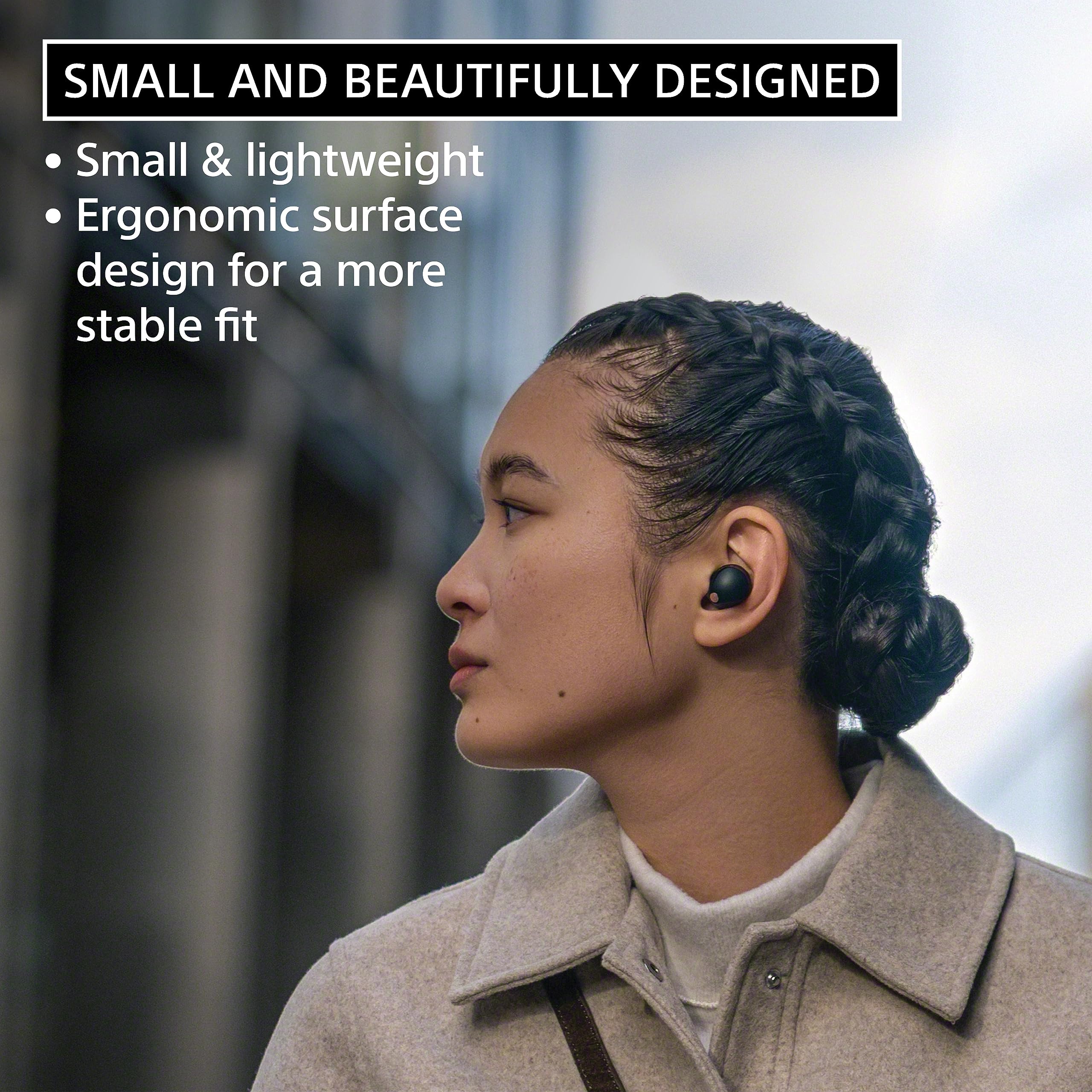 Sony WF-1000XM5 Wf Xm5, The Best Truly Wireless Noise Cancelling Earbuds, Made from Recycled Plastic Materials, Clear Bluetooth Signal, Adaptive Sound Control with AI, Xm5 Earbuds, Black