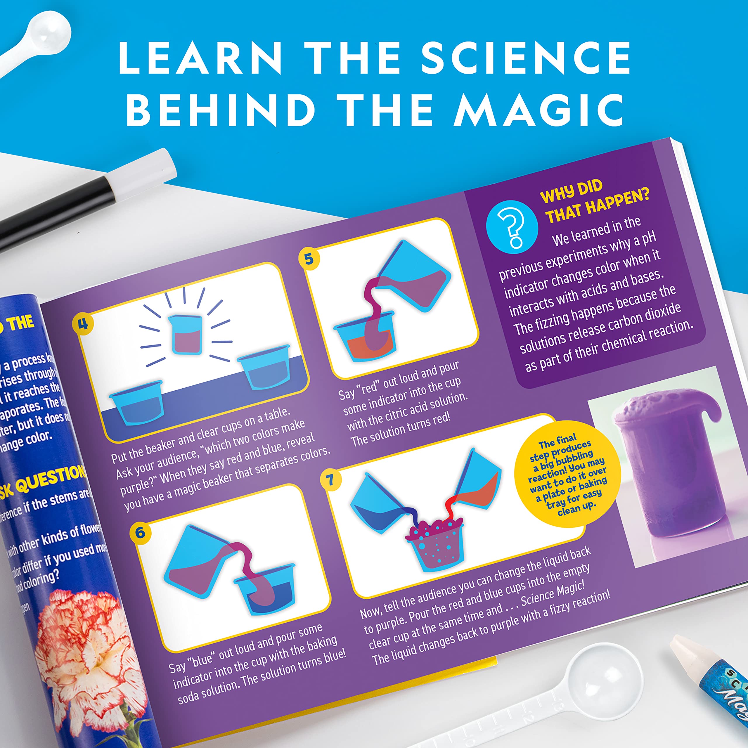 NATIONAL GEOGRAPHIC Magic Chemistry Set - Science Kit for Kids with 10 Amazing Magic Tricks, STEM Projects and Science Experiments, Science Toys, Great Gift for Boys and Girls 8-12 (Amazon Exclusive)