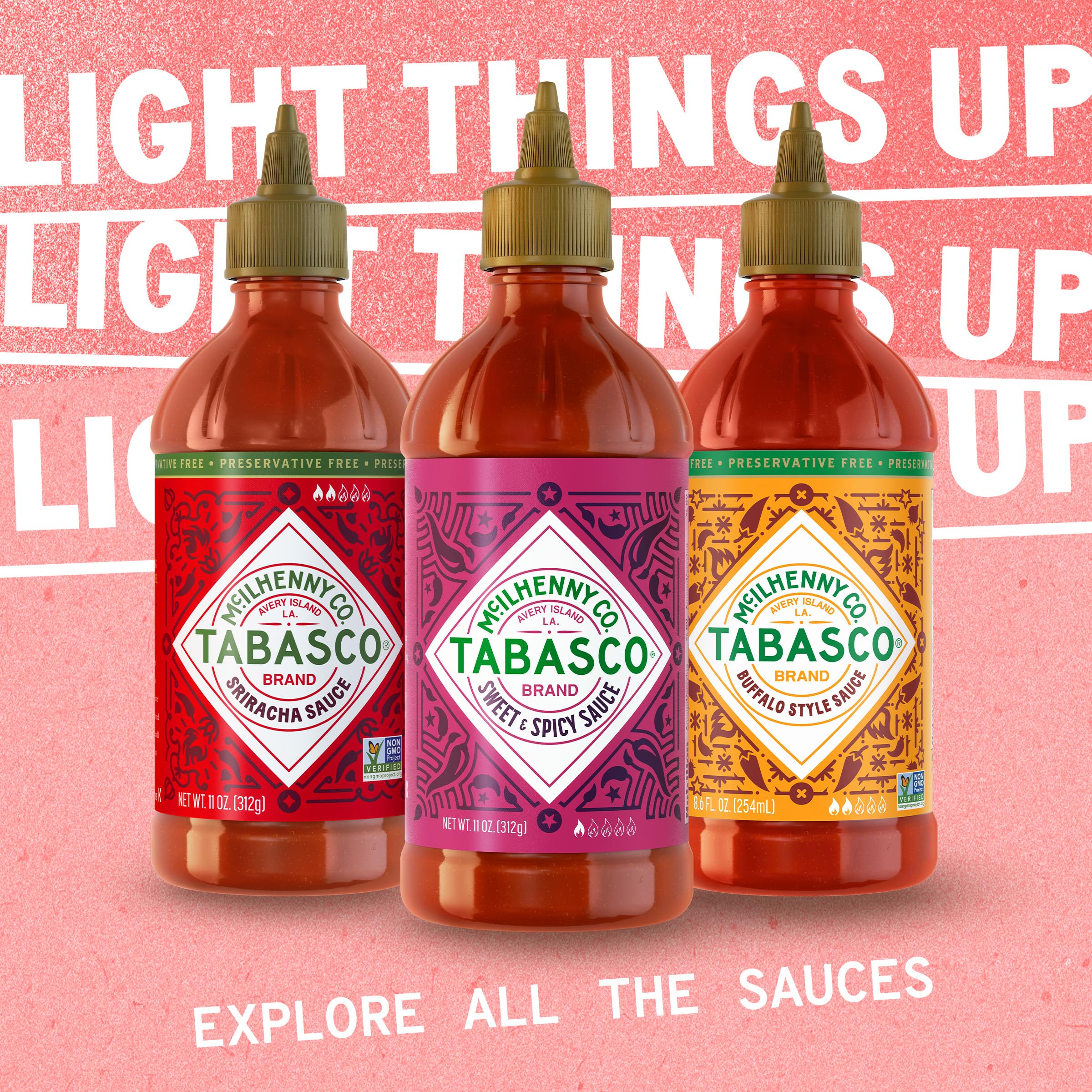 TABASCO® Brand Sweet and Spicy Sauce, Mild Hot Sauce, Easy-to-Squeeze Bottle, Perfect Balance of Sweet & Heat, Versatile Flavor, Great on Fish Tacos, Salads, Asian Food & More, 11 Oz (Pack of 1)