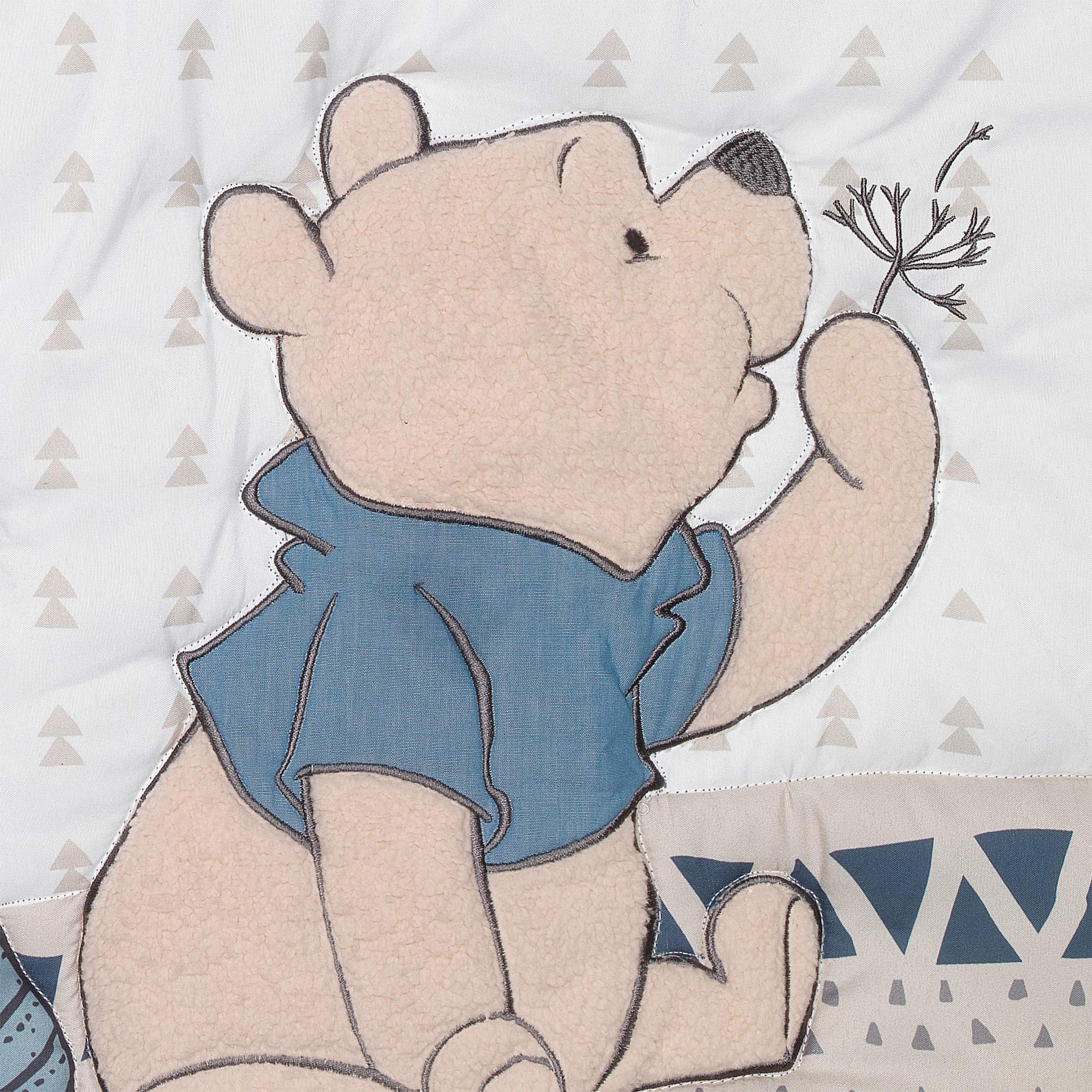 Lambs & Ivy Forever Pooh 3Piece Baby Crib Bedding Set, Blue