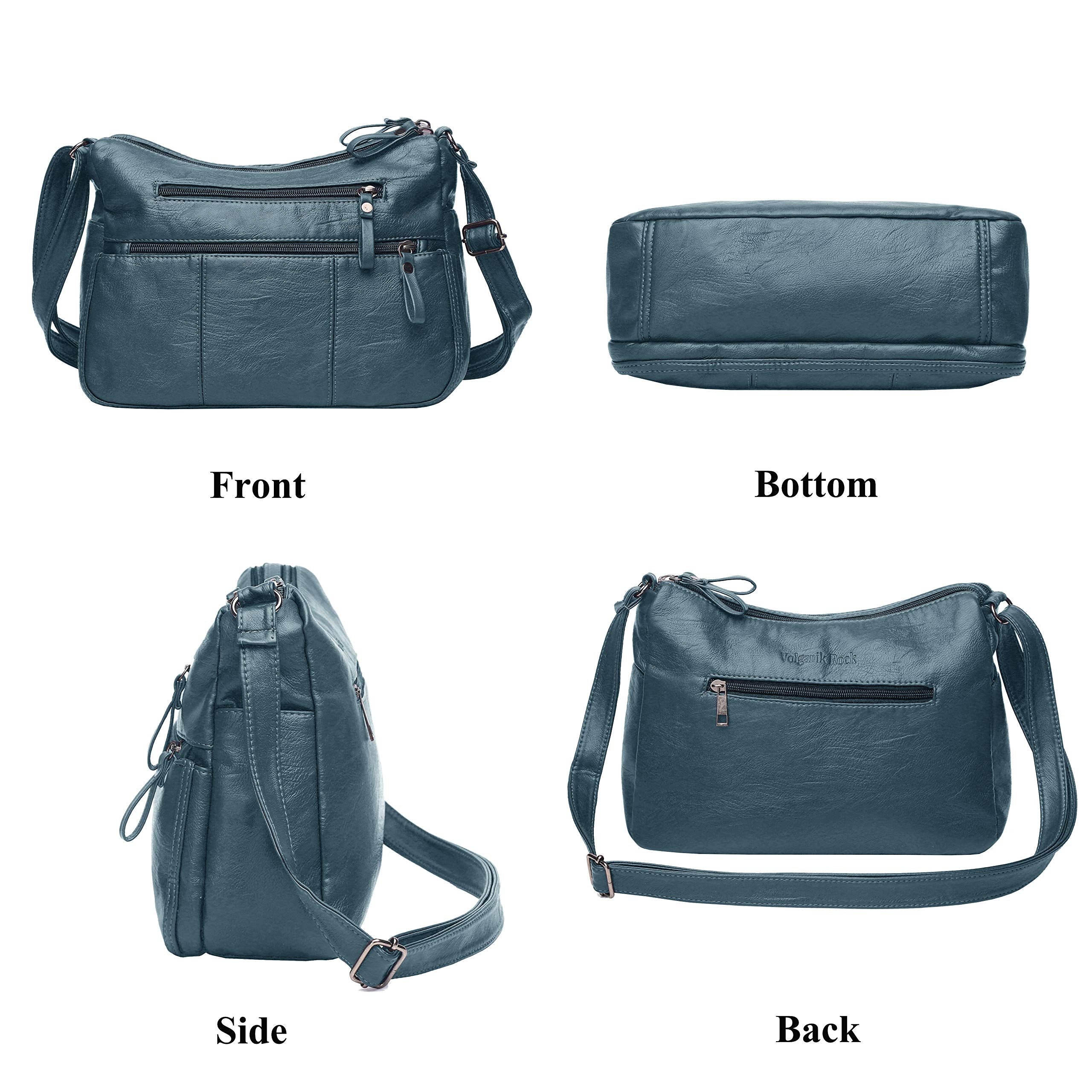 VOLGANIK ROCK Purses for Women Soft PU Leather Shoulder Bag Ladies Crossbody Purse and handbags Lightweight Pocketbook