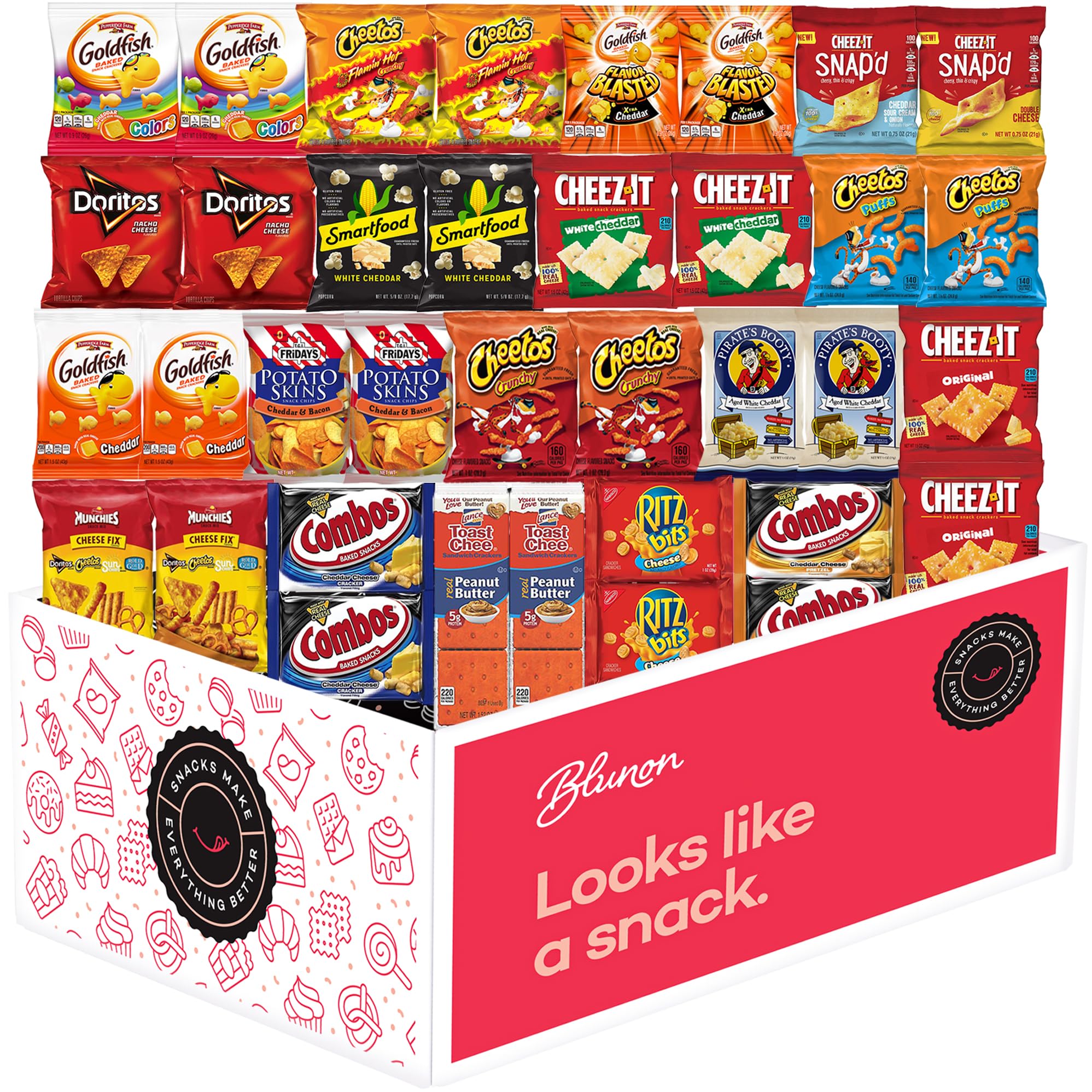 Cheese Crackers and Cheese Snacks - Variety Pack Assortment - Sampler Bulk Care Package Gift Box (36 Count)