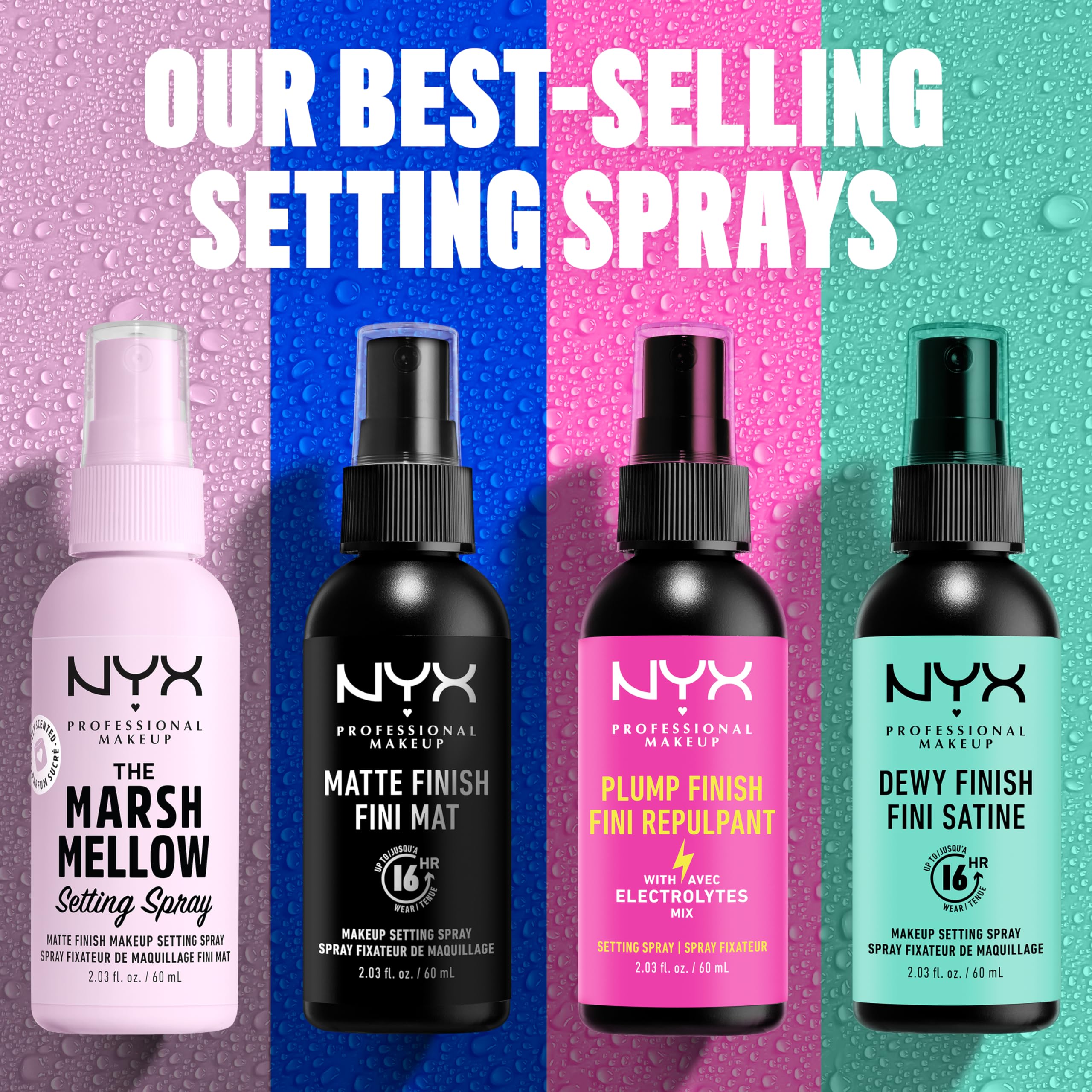 NYX PROFESSIONAL MAKEUP Makeup Setting Spray - Dewy Finish, Long-Lasting Vegan Formula (Packaging May Vary)