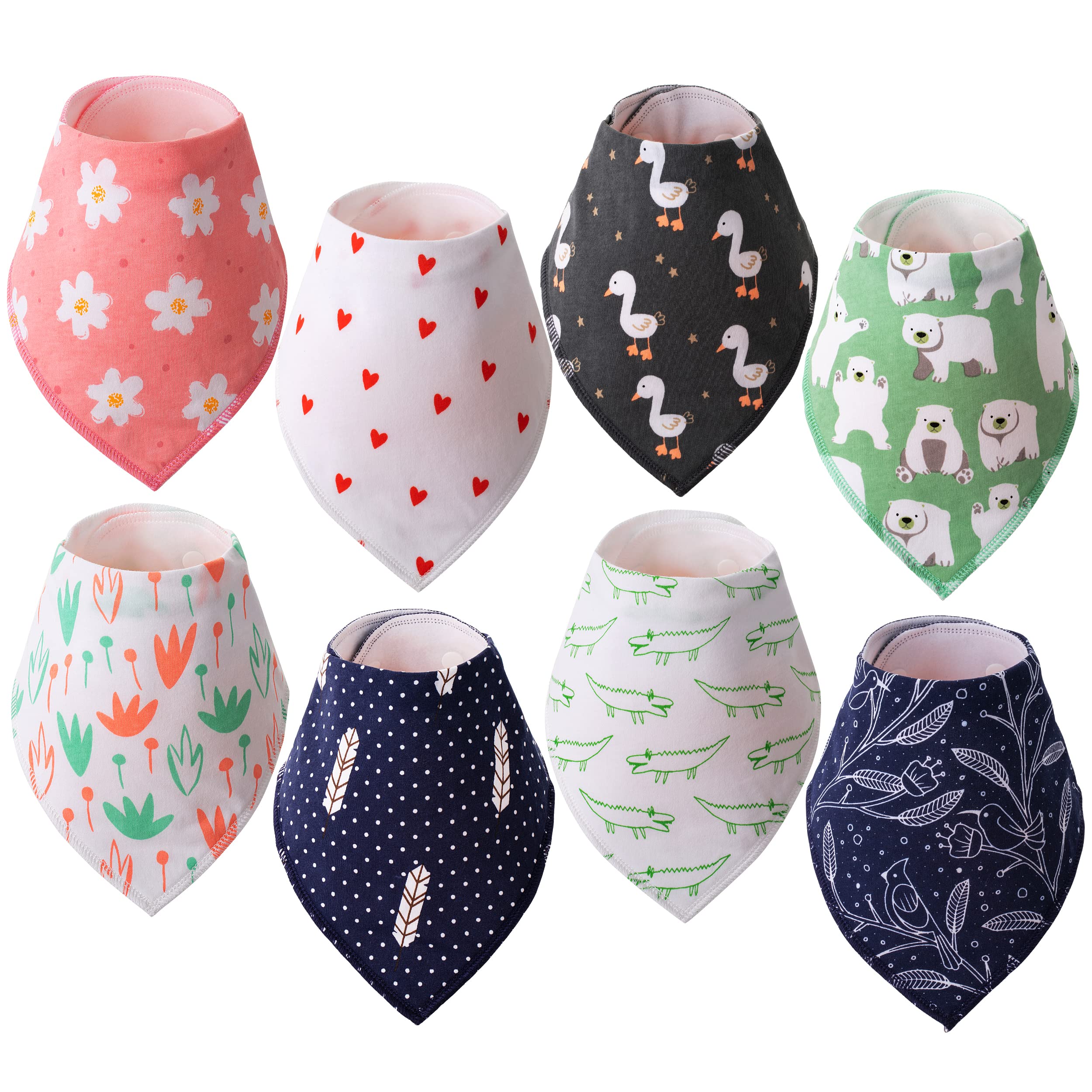 Mr. Pen- Baby Bibs, 8 Pack, Baby Bibs for Girls and Boys, Drool Bibs, Bandana Bibs, Drool Bibs, Toddler Bibs, Baby Bandana Bibs, Baby Bandana, Bibs for Baby Girl, Baby Girl Bibs, Bibs for Baby Boy