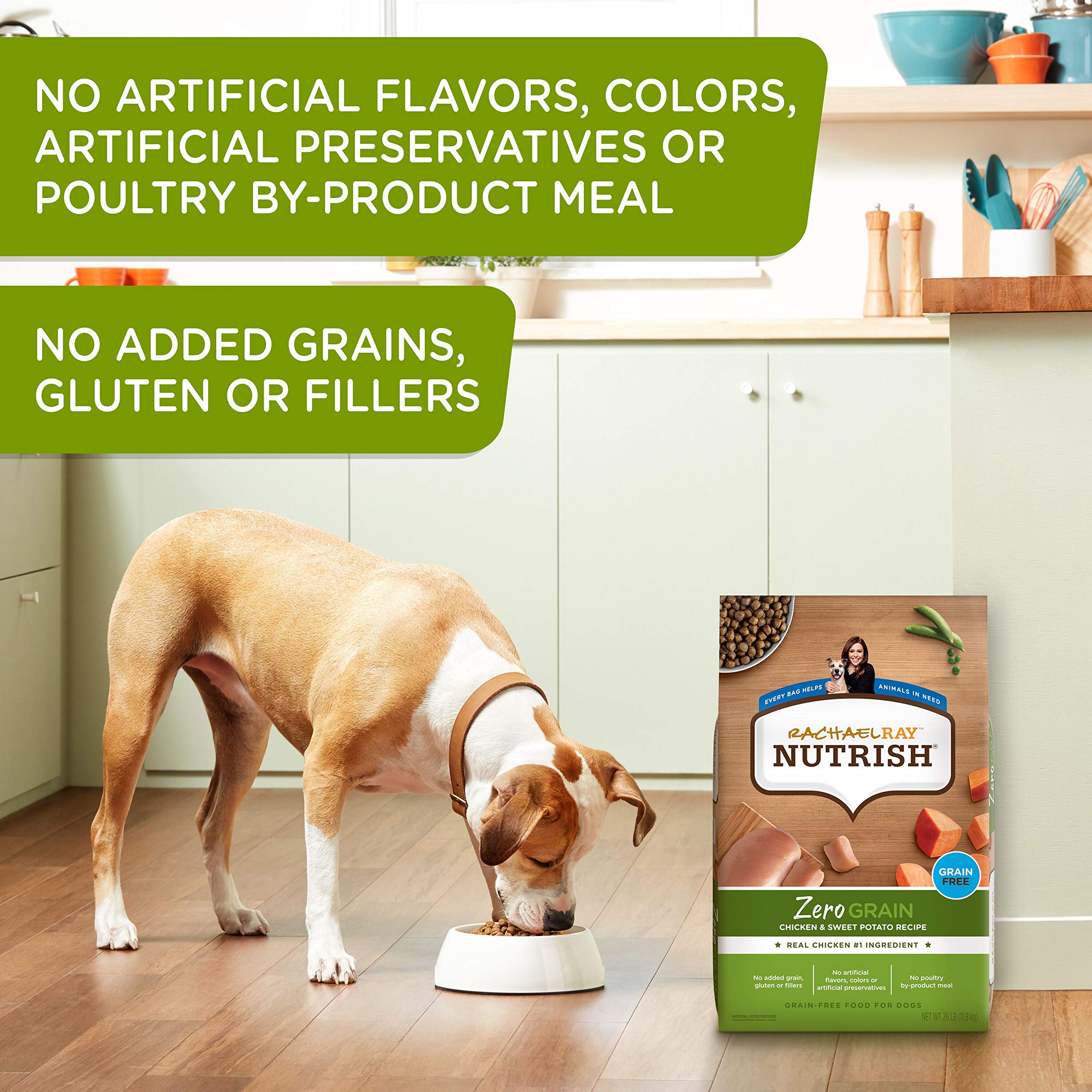 Nutrish Rachael Ray Zero Grain Dry Dog Food, Chicken & Sweet Potato Recipe, 26 Pounds