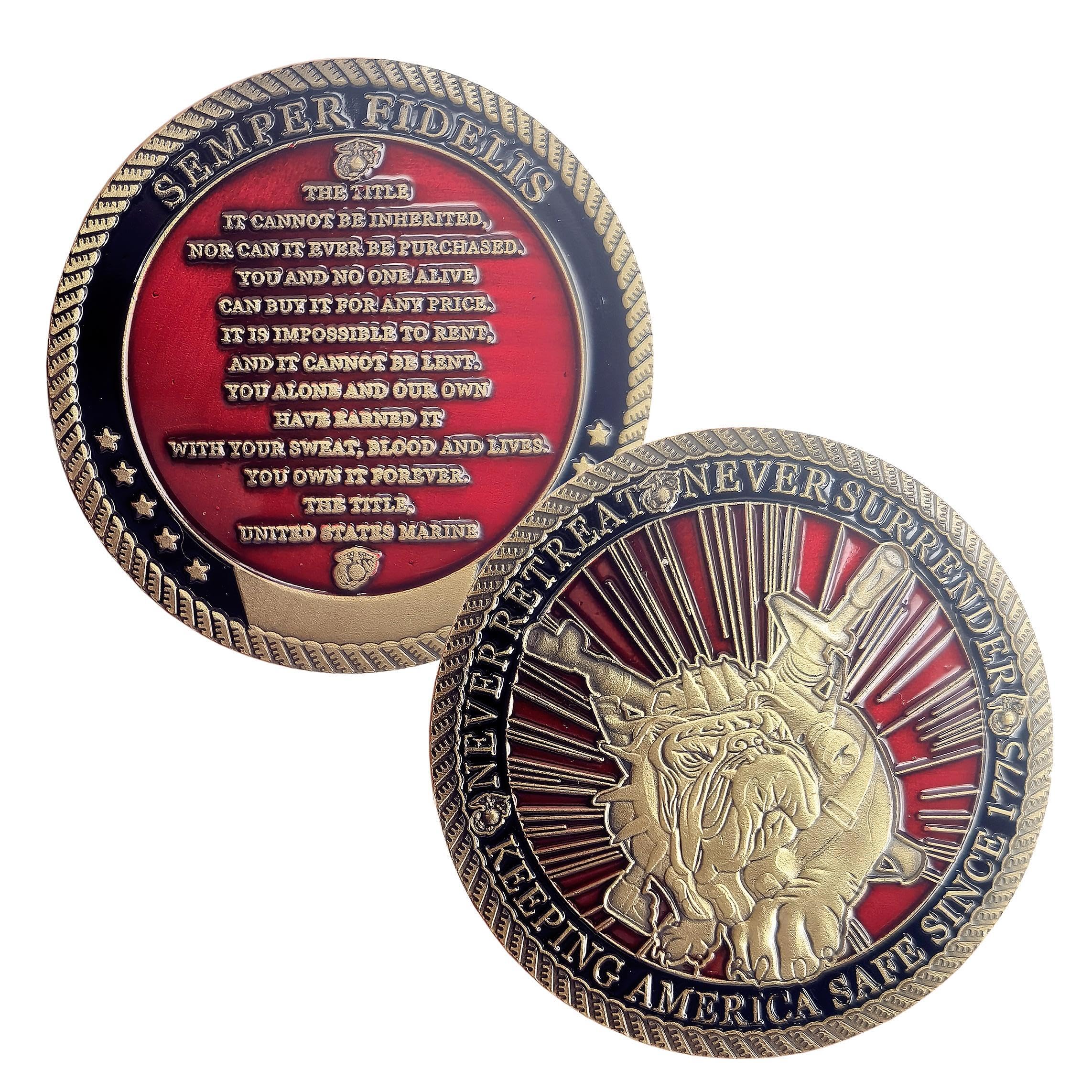 USN Marine Corps Devil Dog Military Challenge Coin Collection Gift