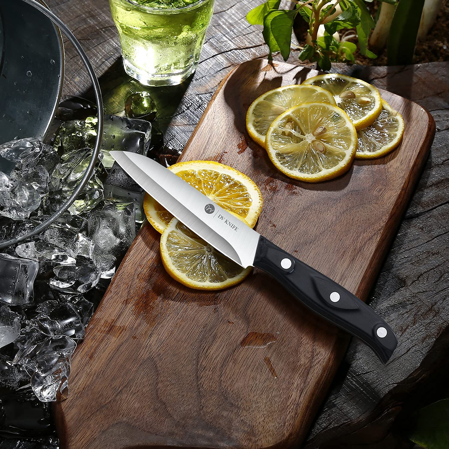 Chef Knife - Kitchen Knives, 8 inch Chef's Knife, 4 inch Paring Knife, High Carbon Stainless Steel with Ergonomic Handle