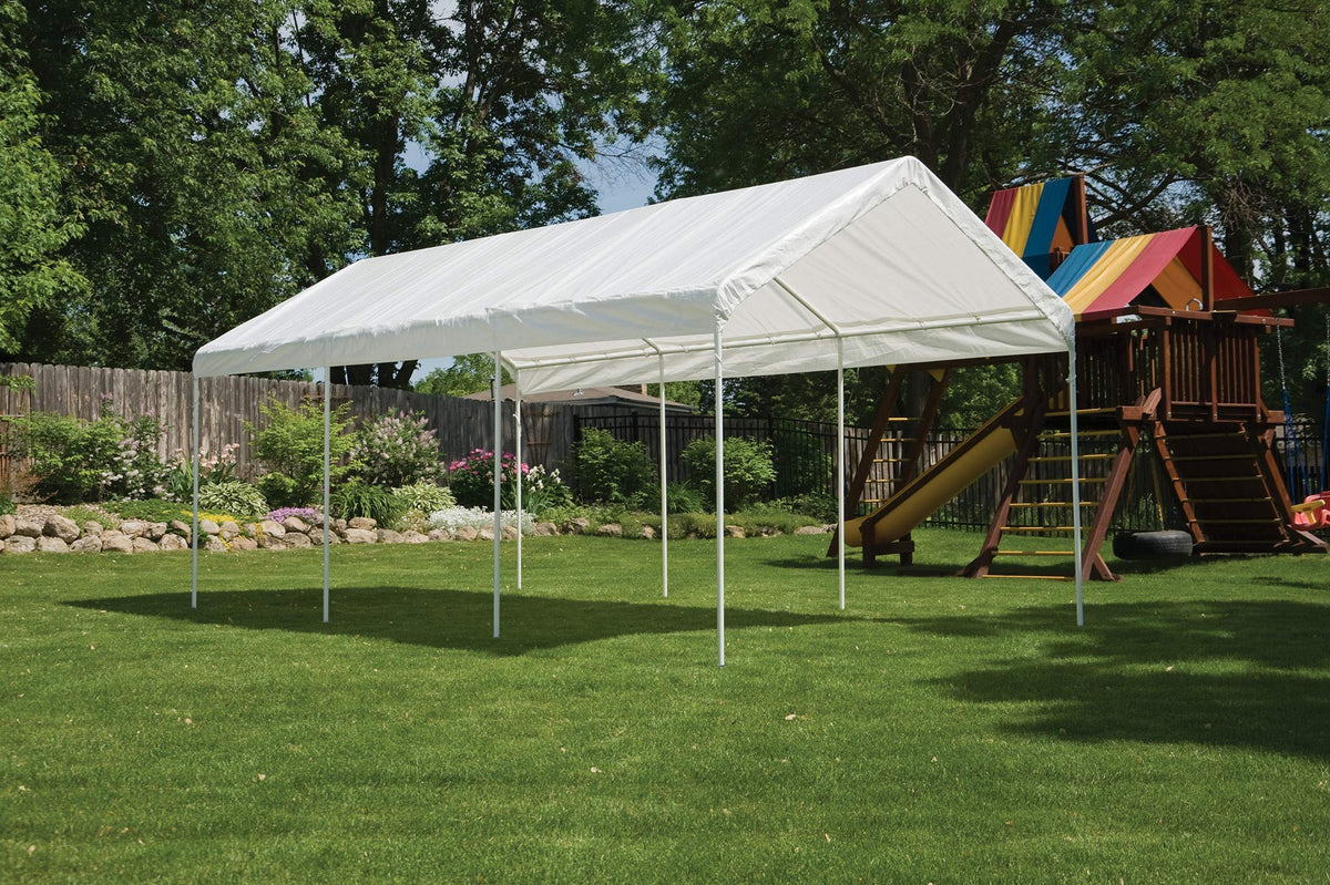 ShelterLogic 10' x 20' MaxAP 8 Leg Outdoor Gazebo or Heavy Duty Steel Canopy, White
