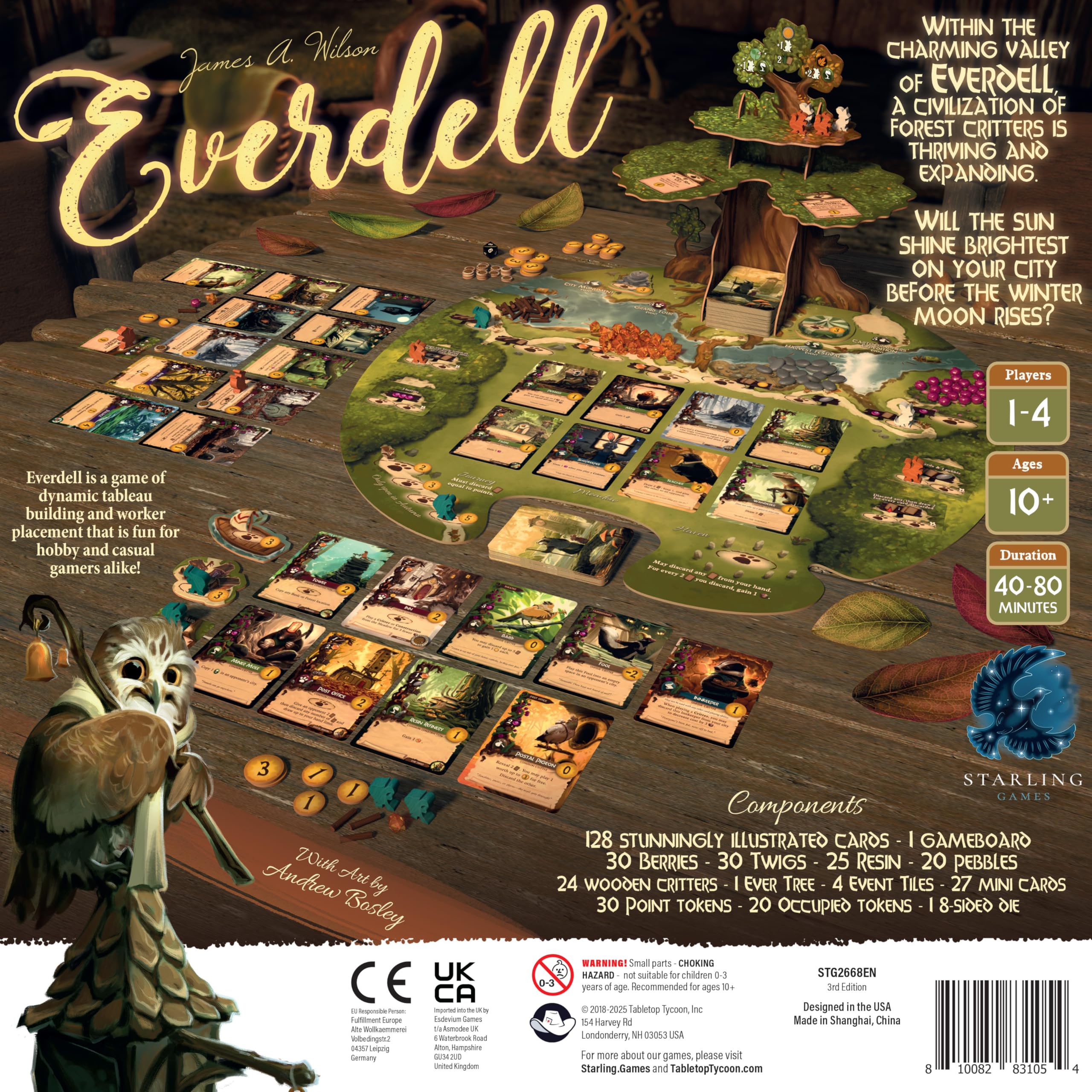 Everdell Standard Edition by Starling Games - 1-4 Player Game Where You Build a Woodland City Full of Adorable Critters