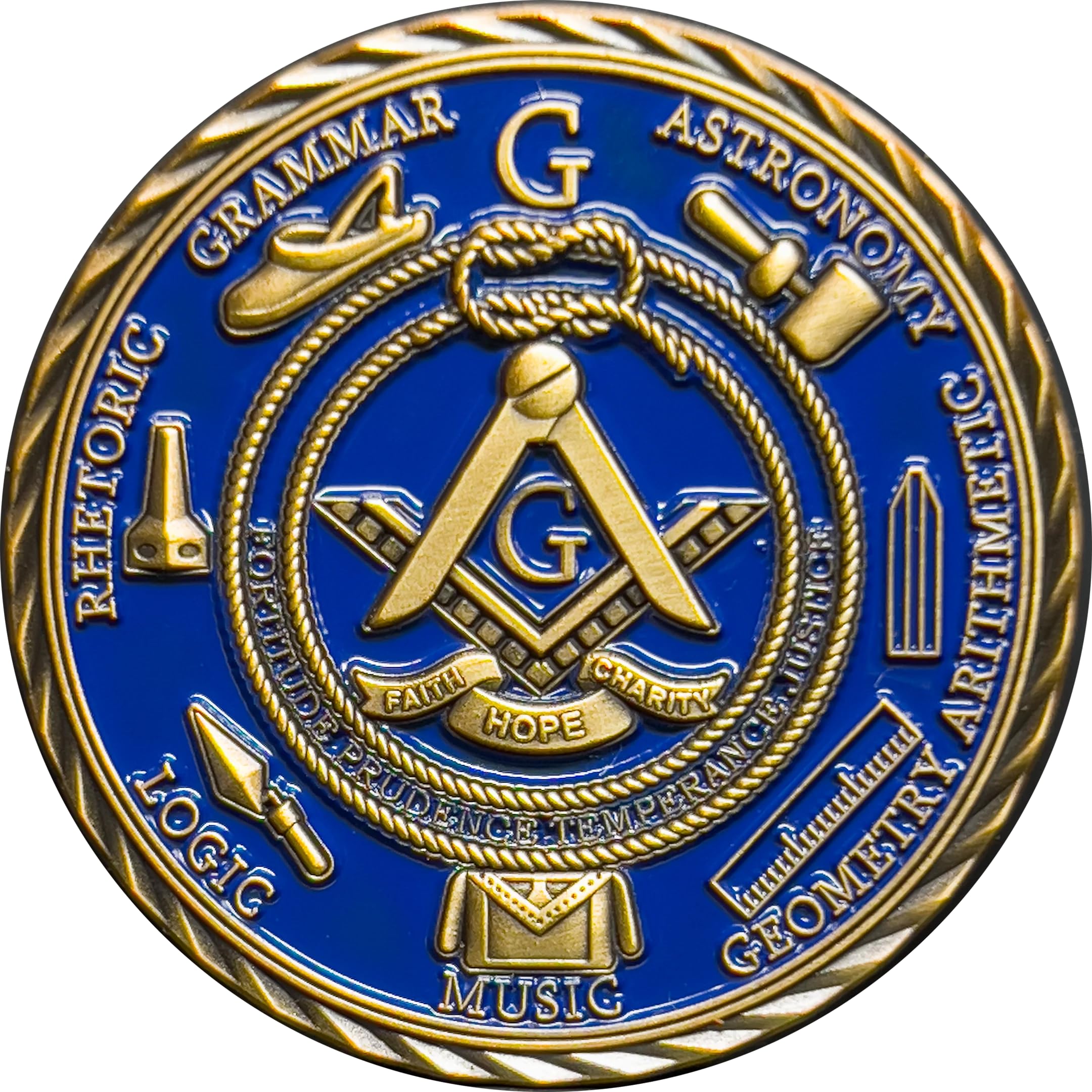 GL8-002 Masonic Illuminati Freemason Lodge Secret Freemasonry Challenge Coin