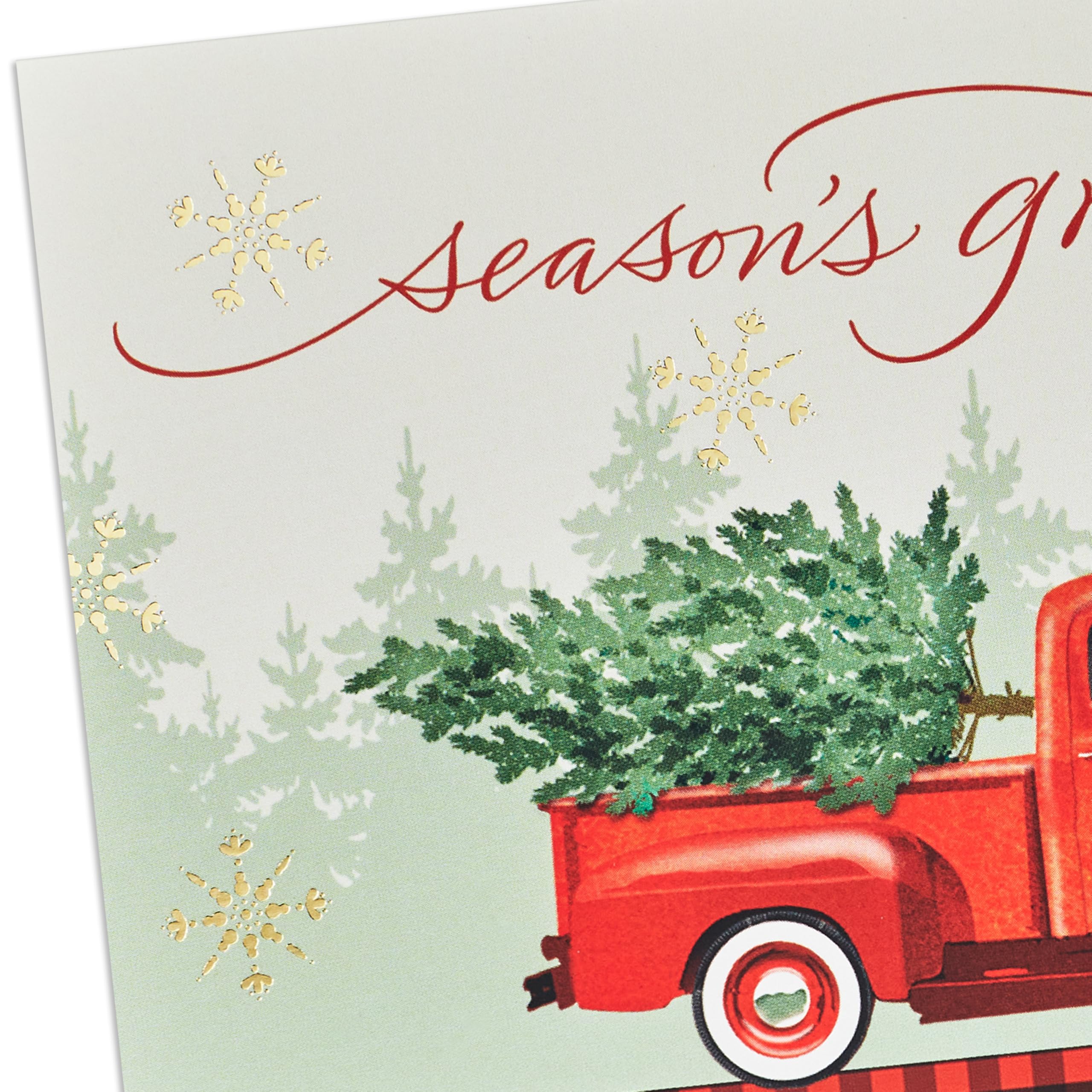 Hallmark Boxed Christmas Cards, Rustic Red Truck (40 Cards and 40 Envelopes) Season's Greetings