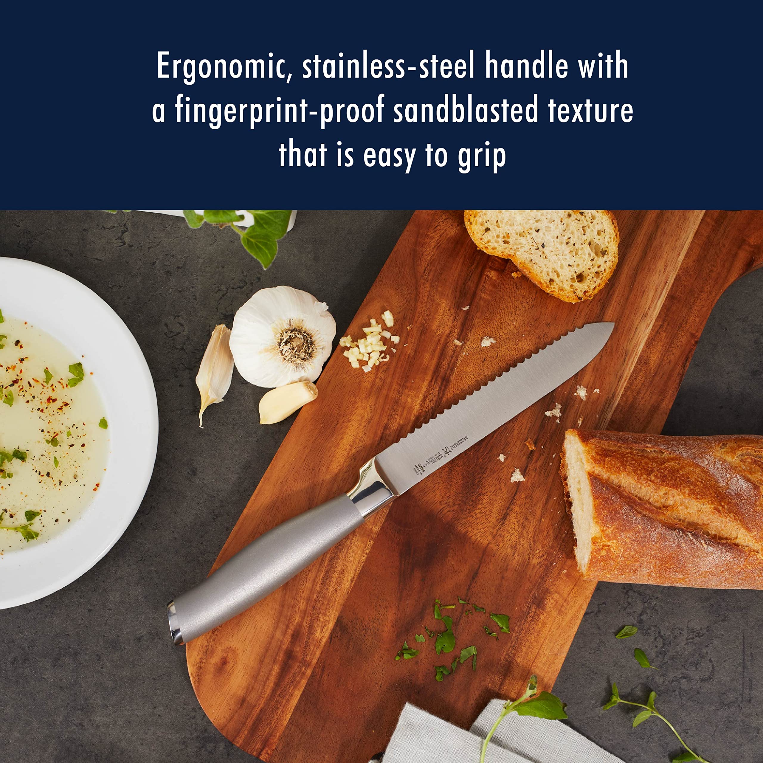 Henckels International Modernist 6-pc Knife Block Set | Paring Knife, Serrated Utility Knife, Utility Knife, Chef’s Knife & Kitchen Shears