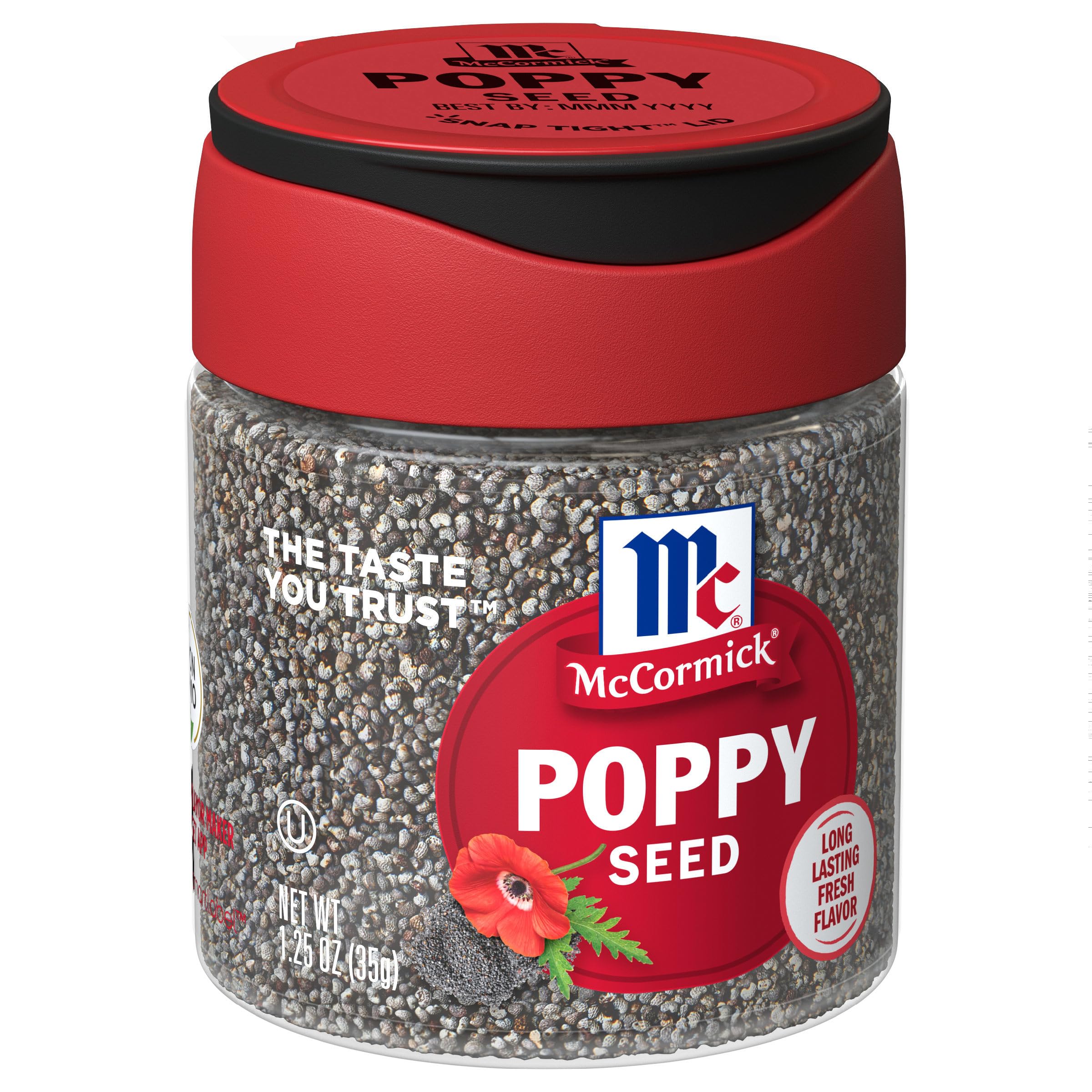 McCormick Poppy Seed, 1.25 oz (Pack of 6)