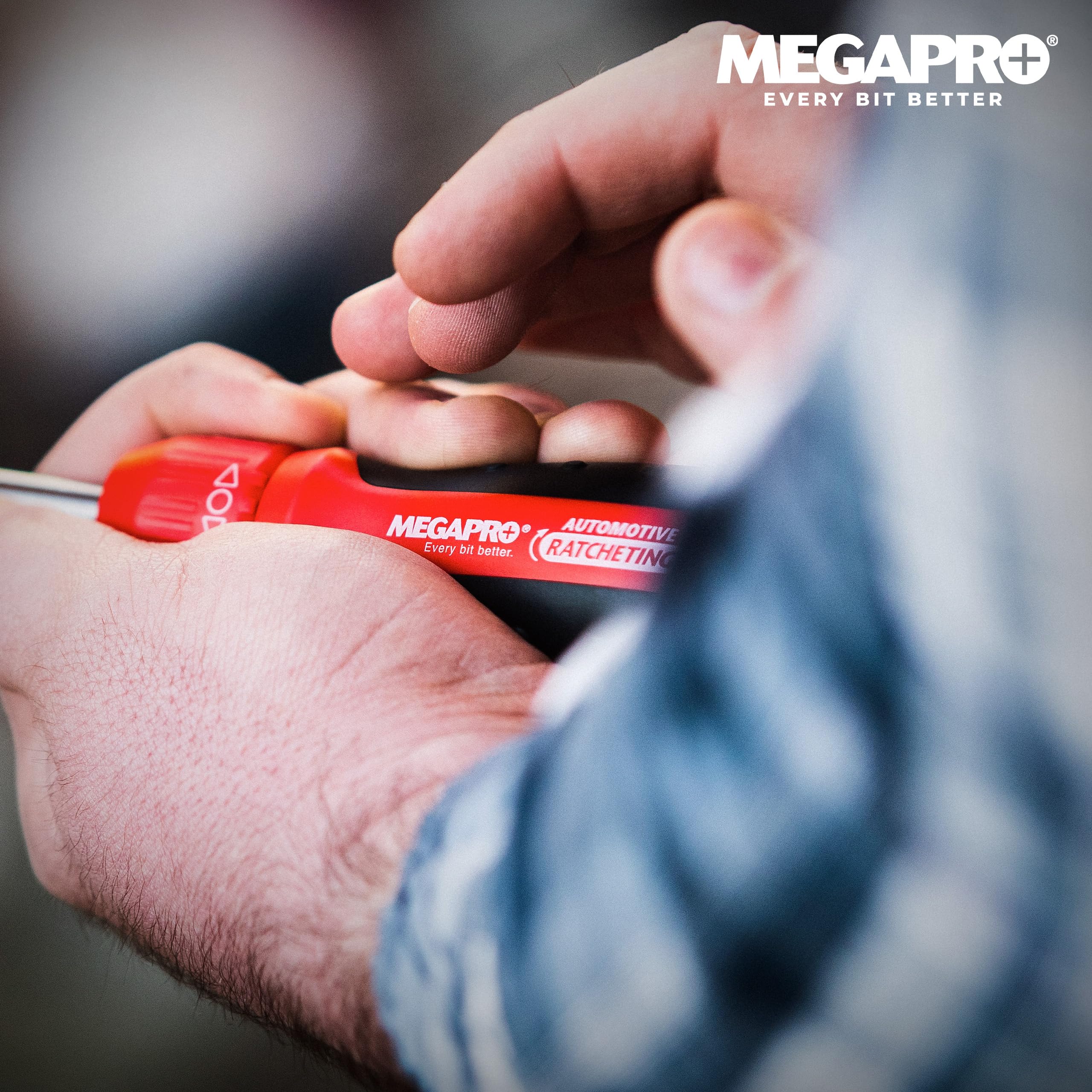 MegaPro 211R1C36RD 1" 13-In-1 Ratcheting Automotive Driver Bits in Red
