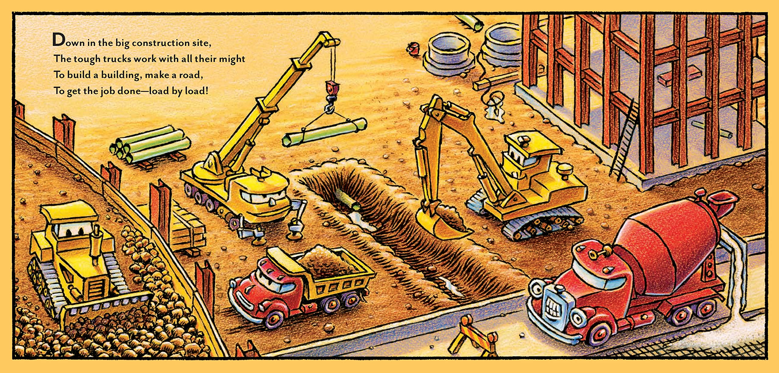 Goodnight, Goodnight Construction Site (Board Book for Toddlers, Children's Board Book)