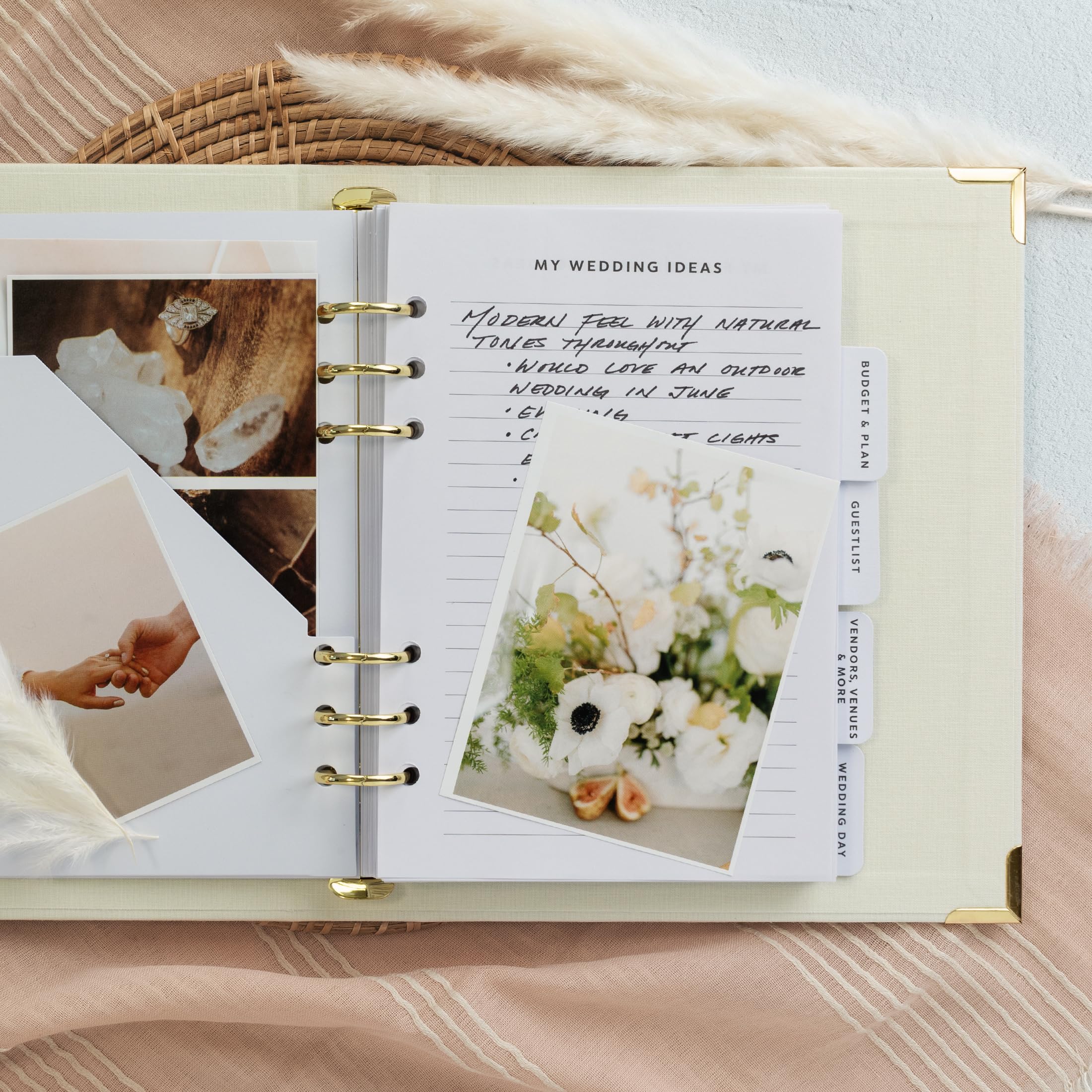 Beautiful Wedding Planner Book And Organizer - A Unique Linen Binder For the Bride Perfect To Plan Your Big Day - An Exceptional Engagement Gift For Newly Engaged Couples, Future Brides, And Grooms