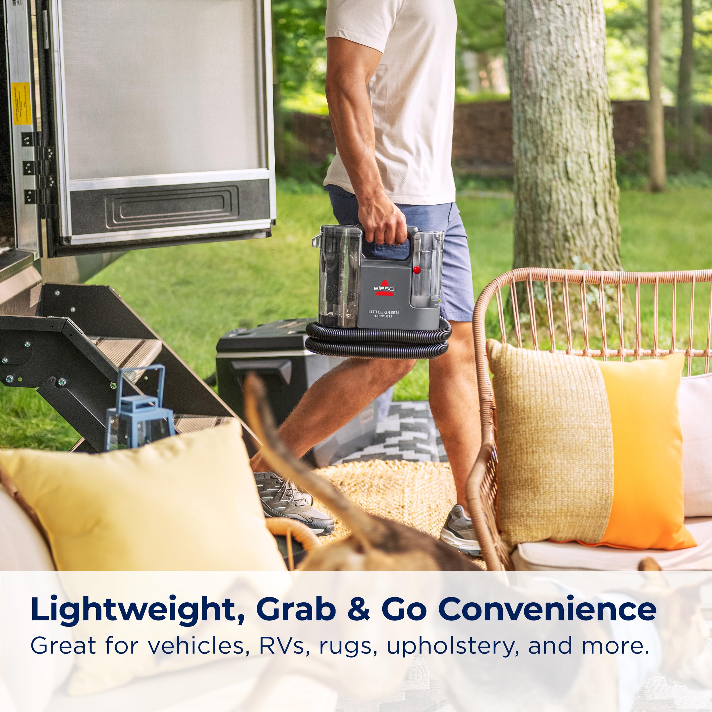 BISSELL Little Green Cordless SmartMix, Powerful Cordless Suction, HydroRinse Self-Cleaning Hose Tool, Pro Oxy Spot & Stain Formula Included