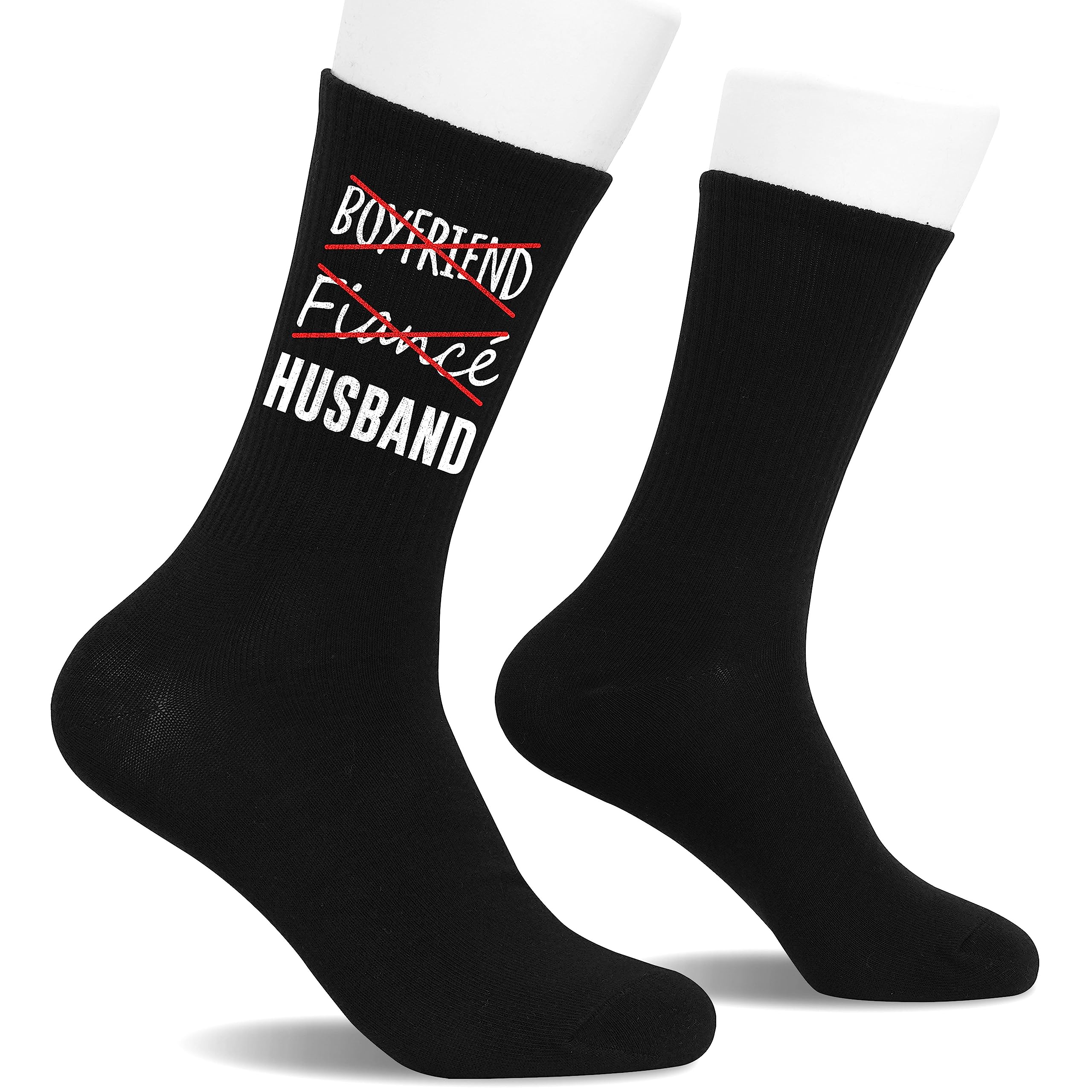 Not Boyfriend Socks, Fiance Socks, Wedding Gift, Gifts For Man Sock, Fiance Present Socks, Gift For Fiance. (Not Boyfriend Not Fiance, Cotton)