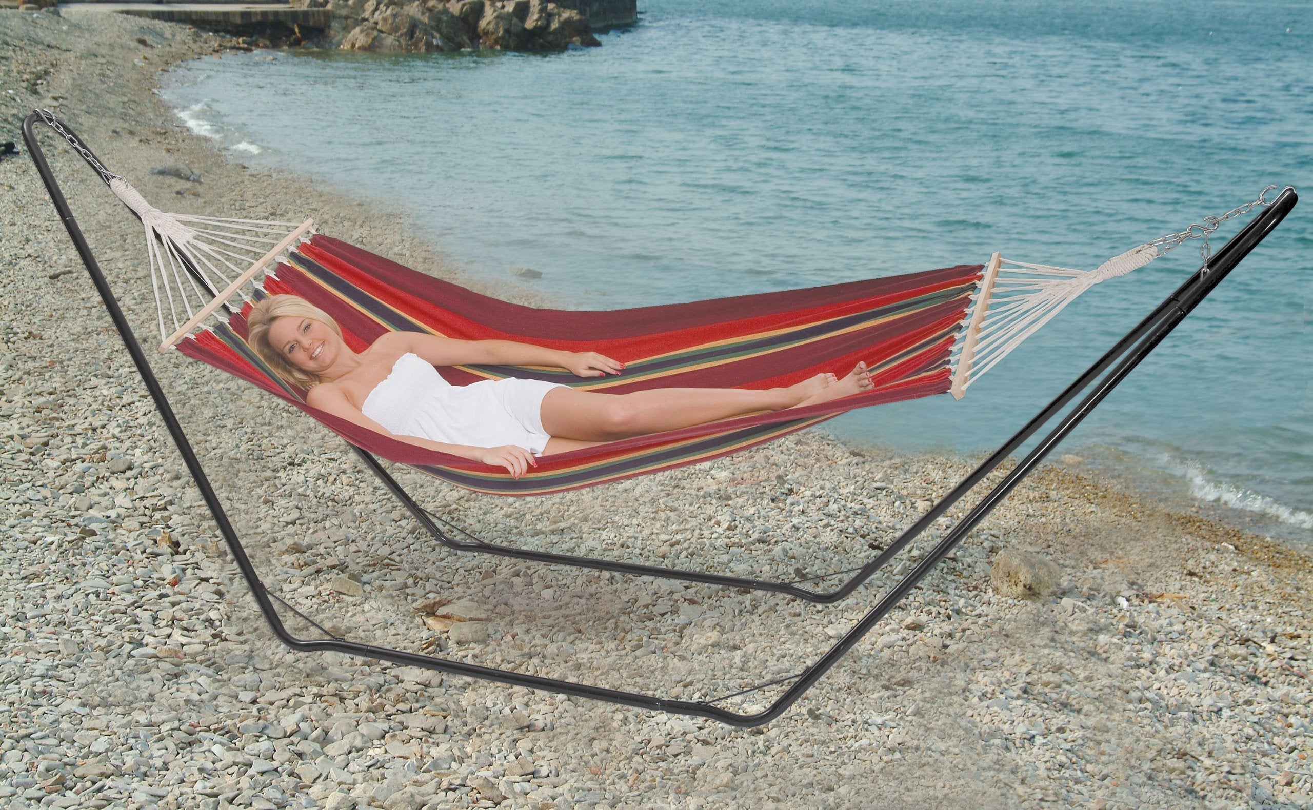 Stansport Cotton Blend Bahamas Hammock - Blue (30800-50)