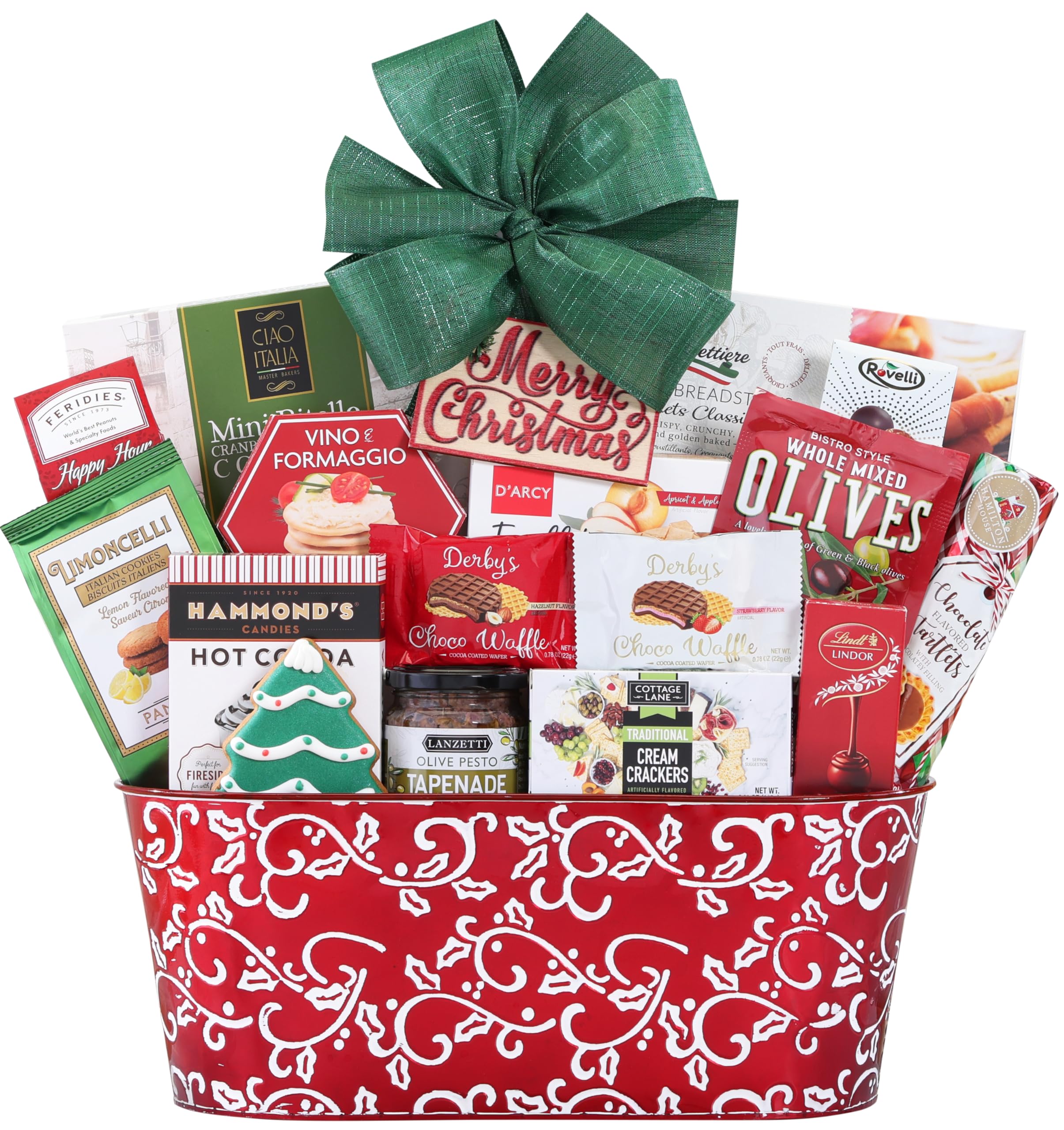 Joy to the World Gourmet Gift Tin by Wine Country Gift Baskets Snack Gifts Christmas Holiday Food GIft