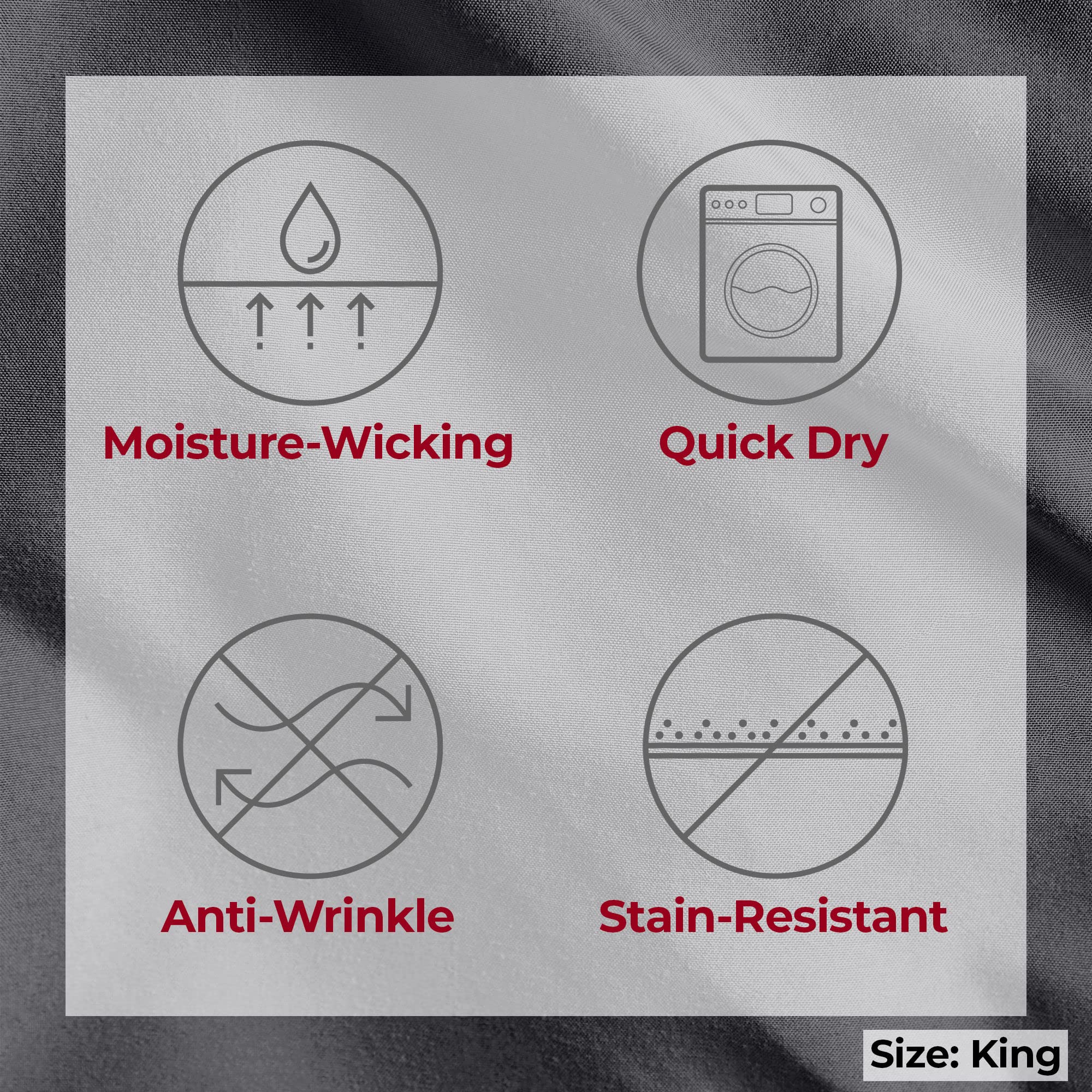 Mellanni 4PC Bed Sheet Set + 2 Pillowcases Bundle&Save - Iconic Collection Bedding - Bundle Includes: 1 Flat Sheets, 1 Fitted Sheet and 4 Pillow Cases (King, Gray)